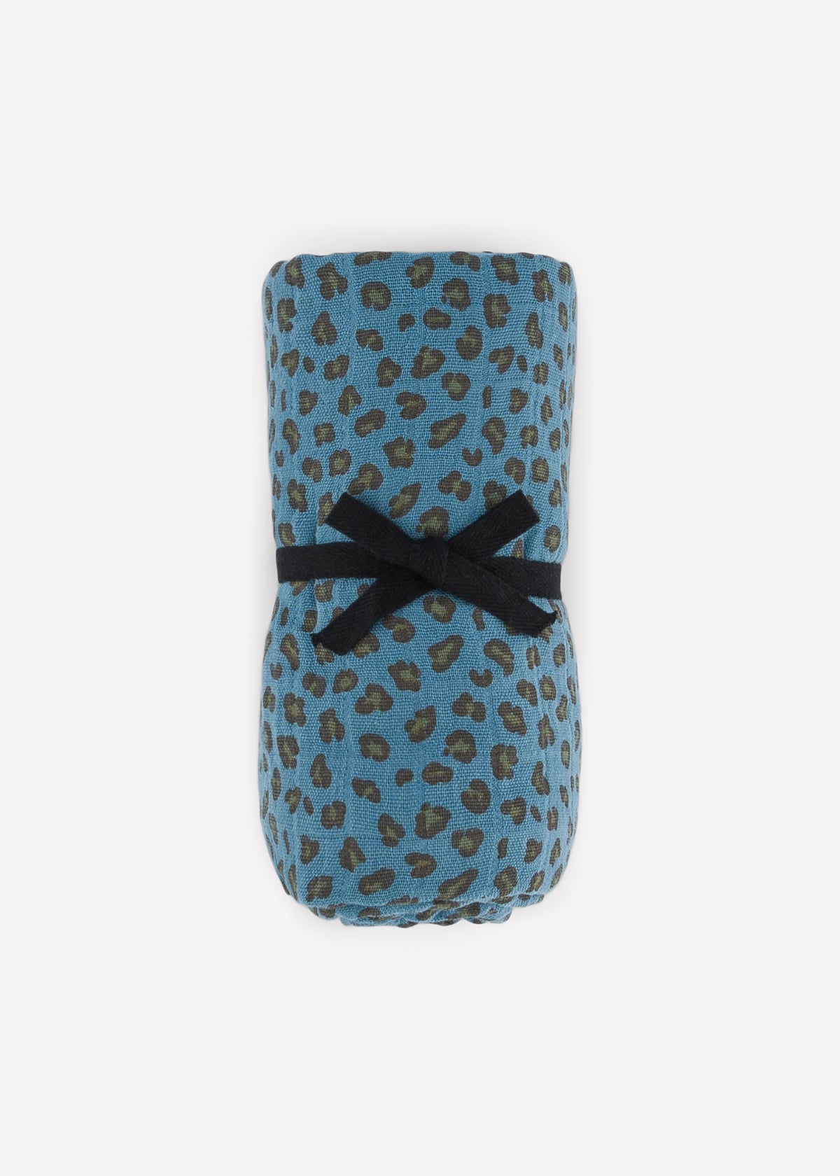 Musselin-Halstuch BIANCA mini leopard blue jean