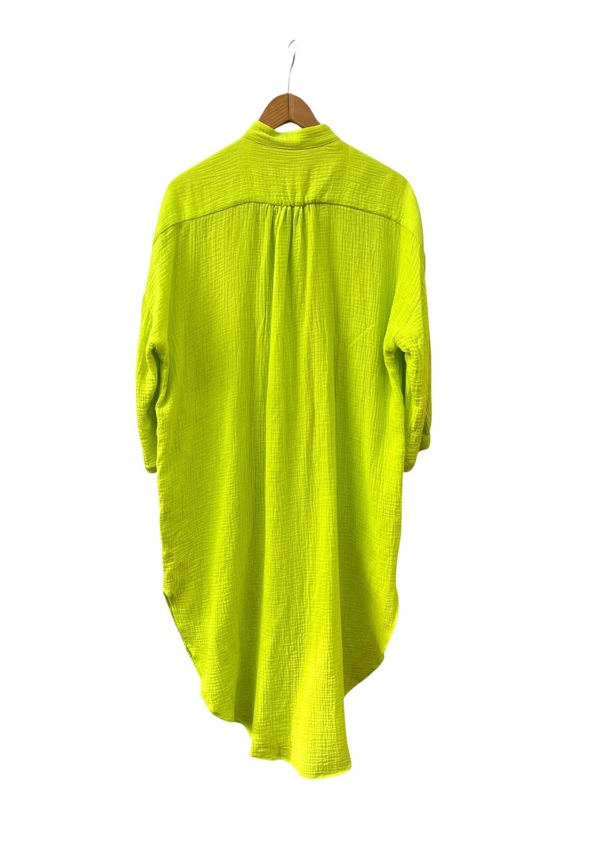 Musselin-Blusenkleid COTONER neongelb