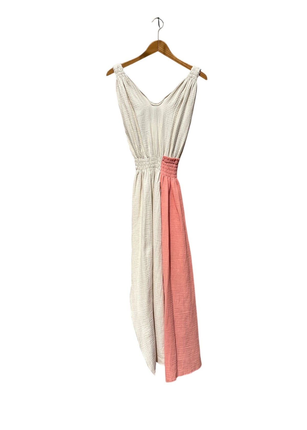 Musselin-Kleid AQUILEA beige & cantaloupe