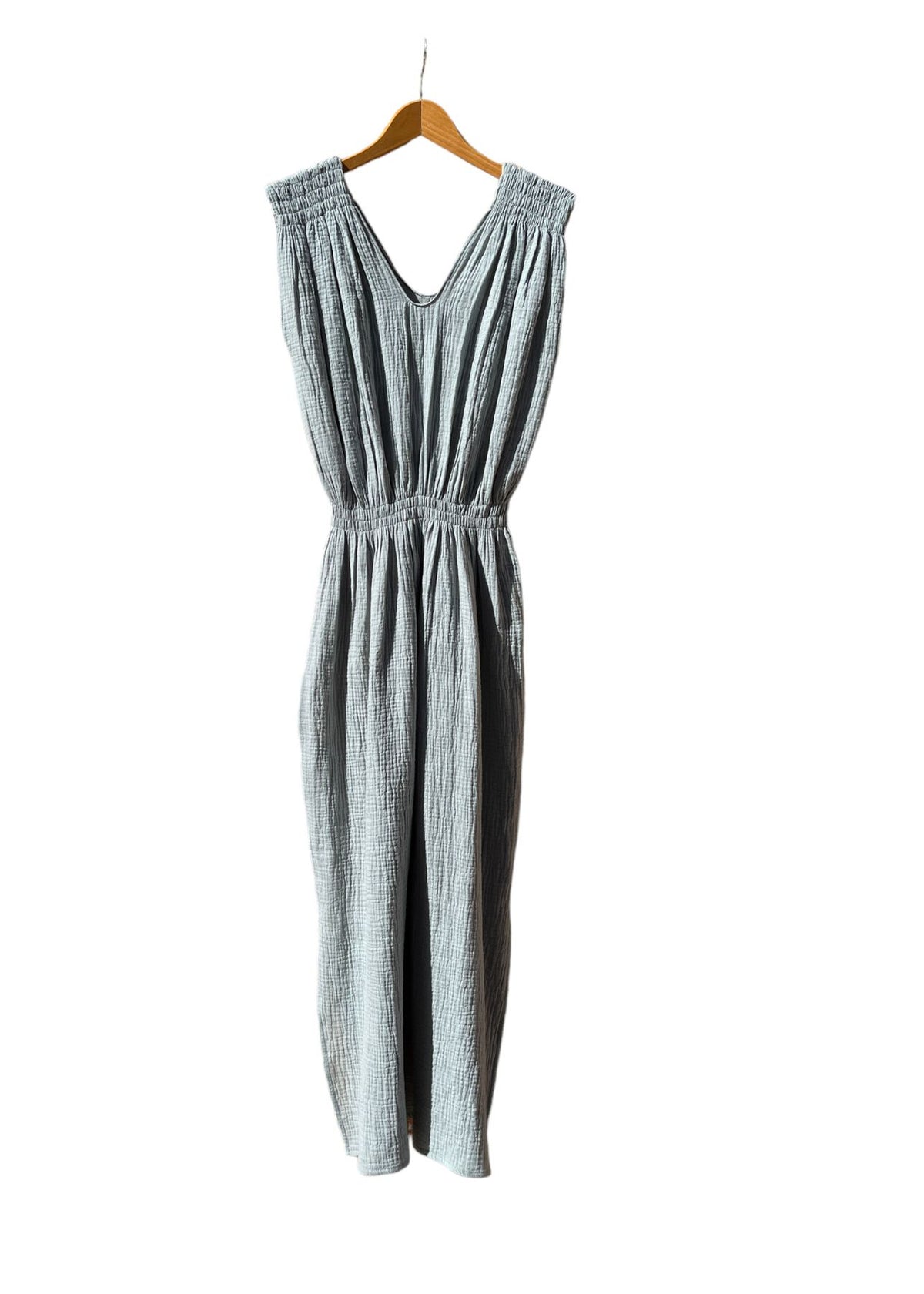 Musselin-Kleid V sage green