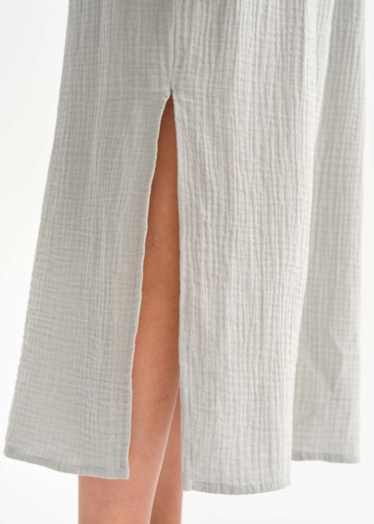 Musselin-Kleid V sage green