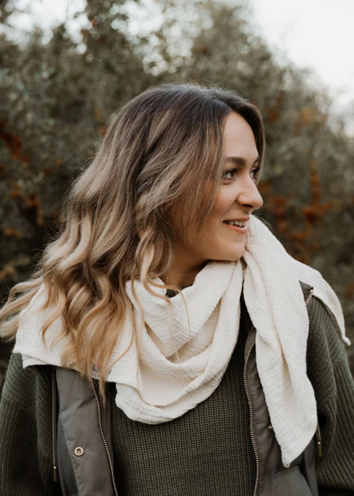 Musselin-Halstuch NIVA beige