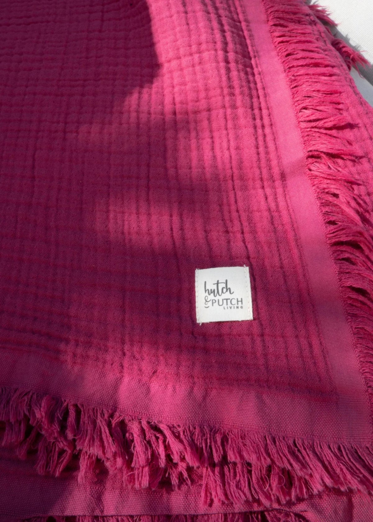 Musselin-Decke DANIELA red violet