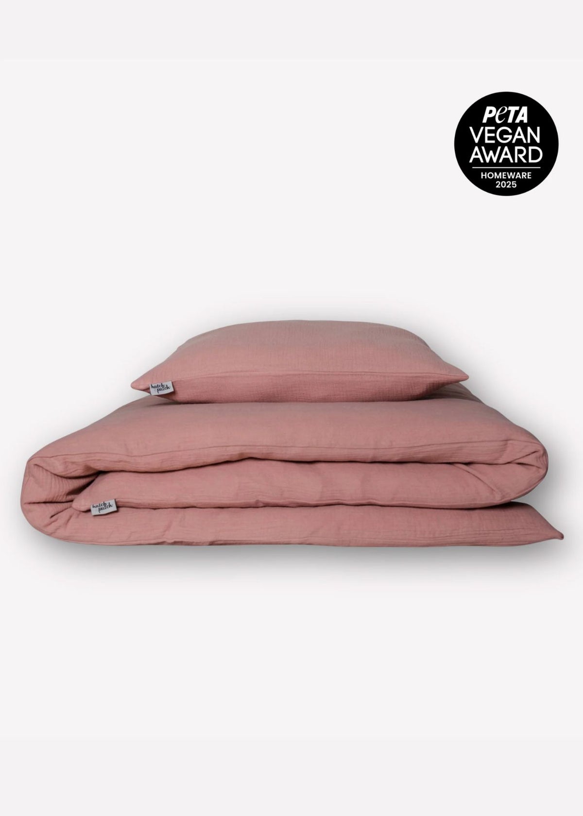 Musselin-Duvetbezug ELIANE dusty rose