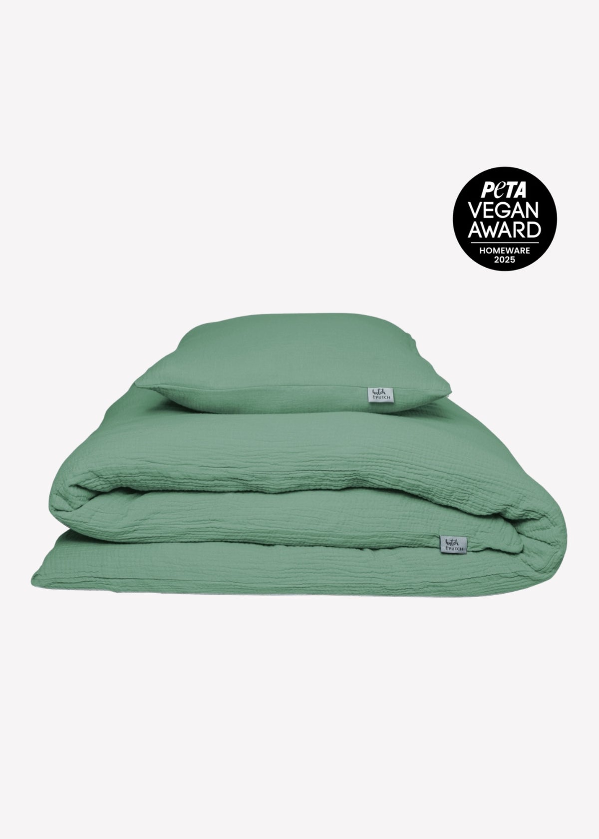 Musselin-Duvetbezug ELIANE eucalyptus
