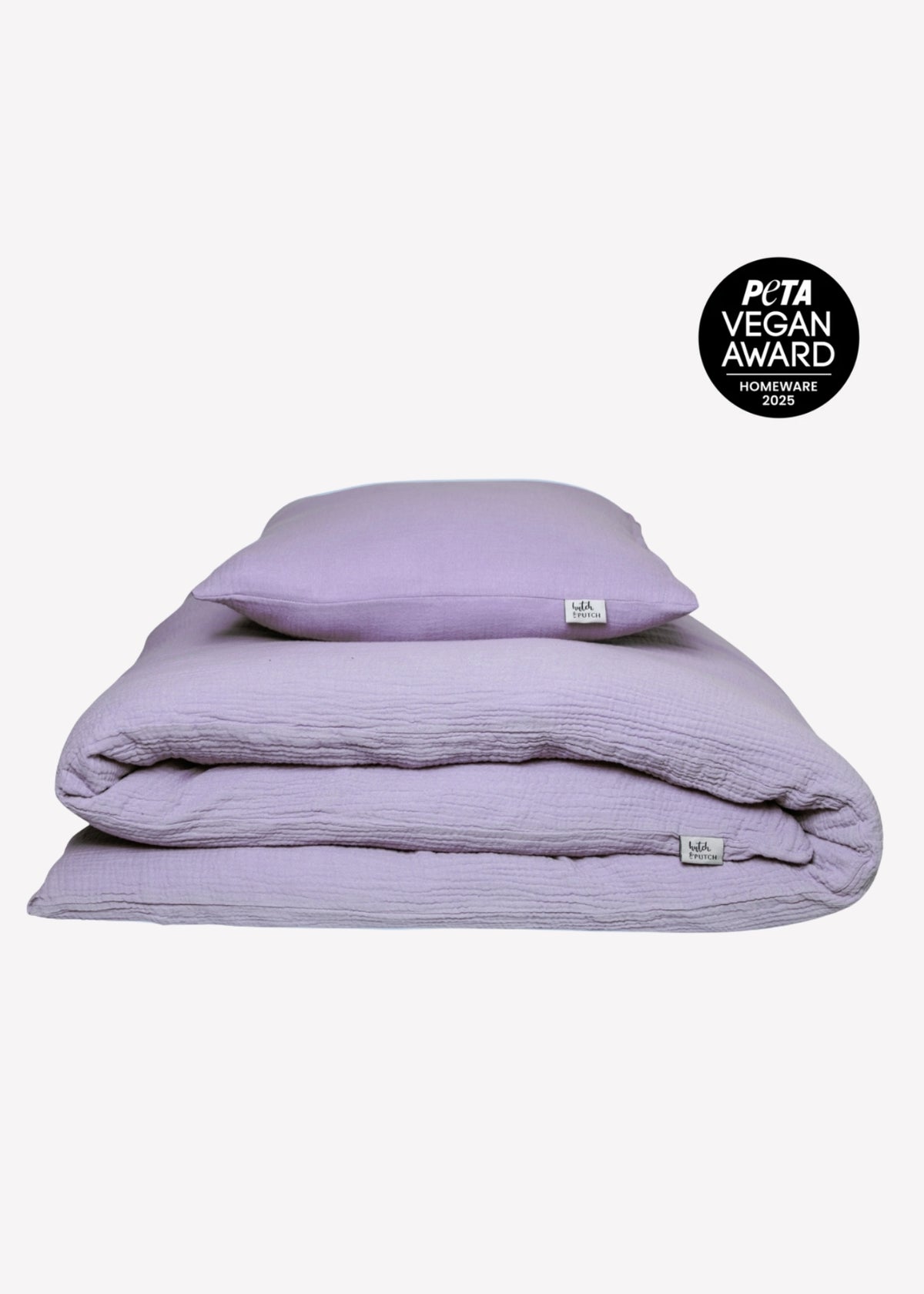 Musselin-Duvetbezug ELIANE lavendel