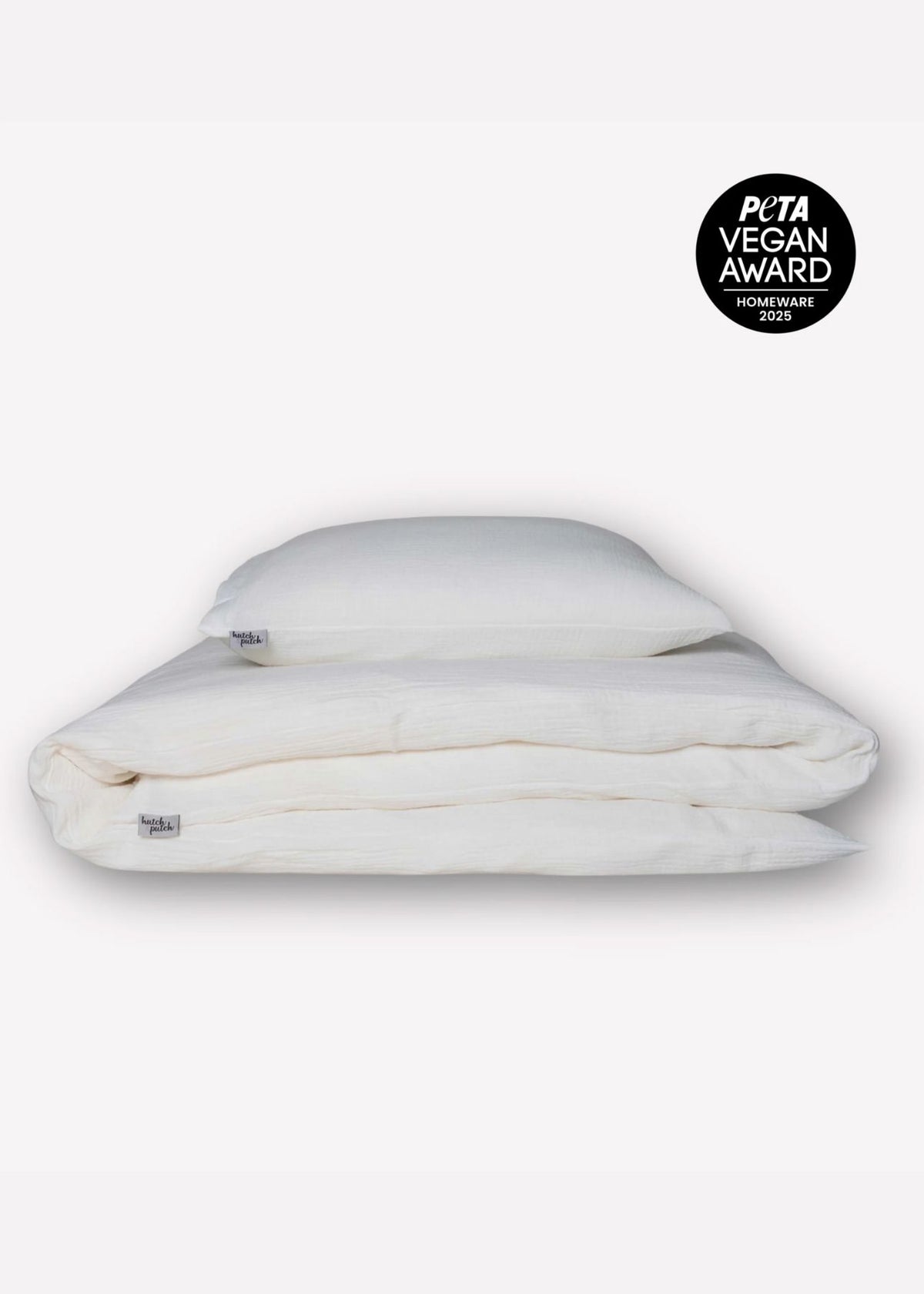 Musselin-Duvetbezug ELIANE off-white