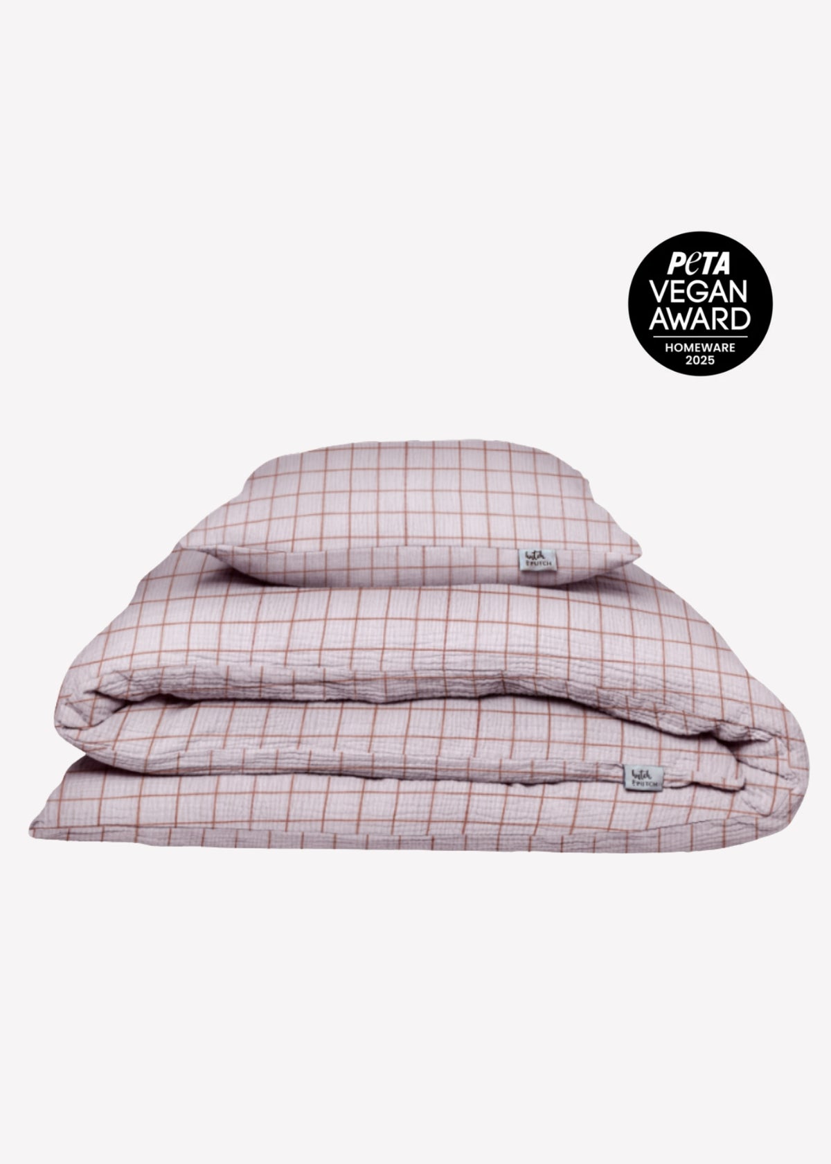 Musselin-Duvetbezug ELIANE rosa karo edition