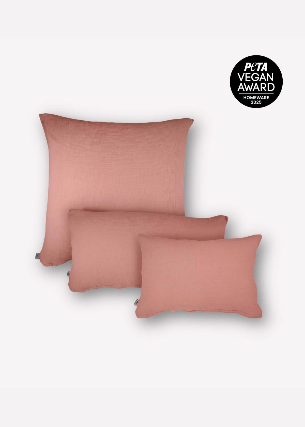 Musselin-Kissenbezug ELIANE dusty rose