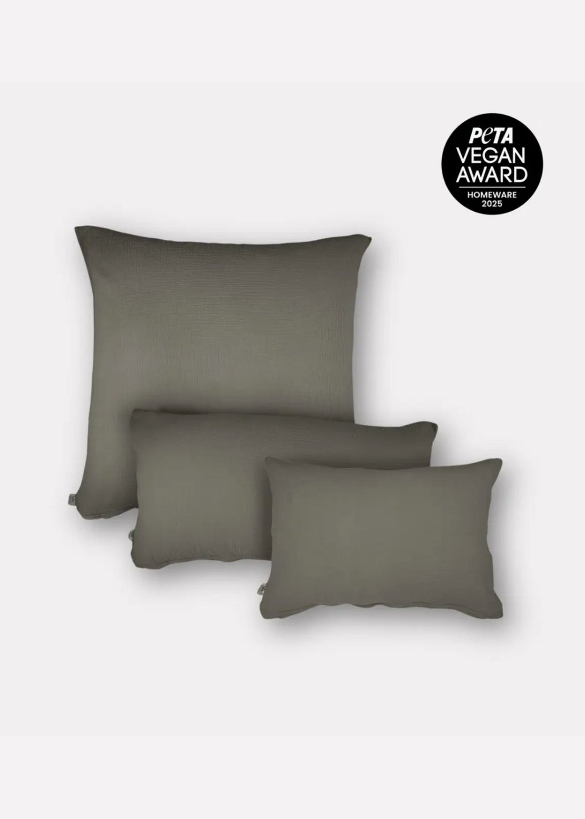 Musselin-Kissenbezug ELIANE anthrazit