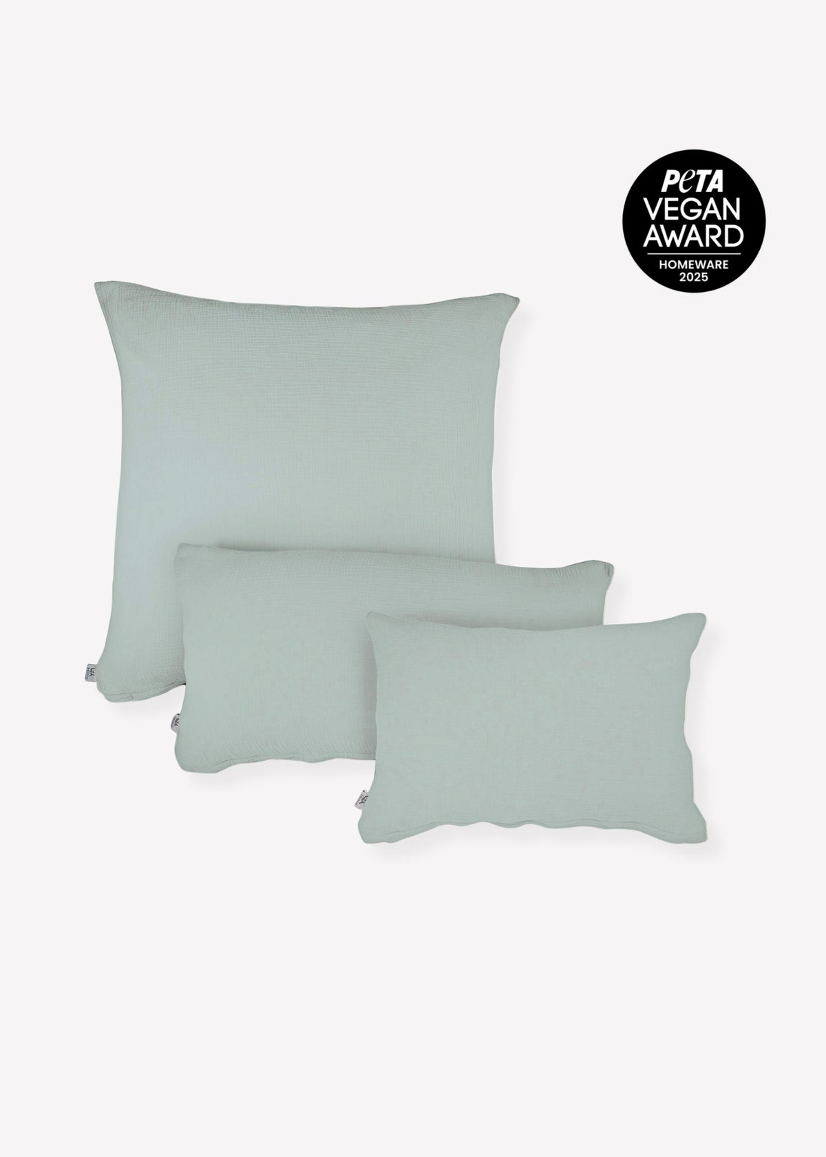 Musselin-Kissenbezug ELIANE aquamarine