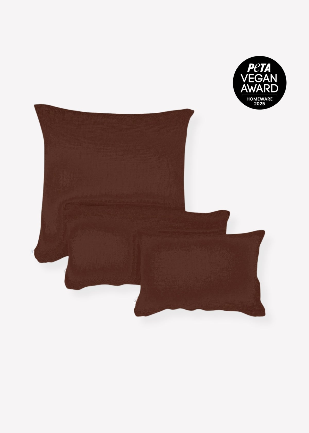 Musselin-Kissenbezug ELIANE chocolate