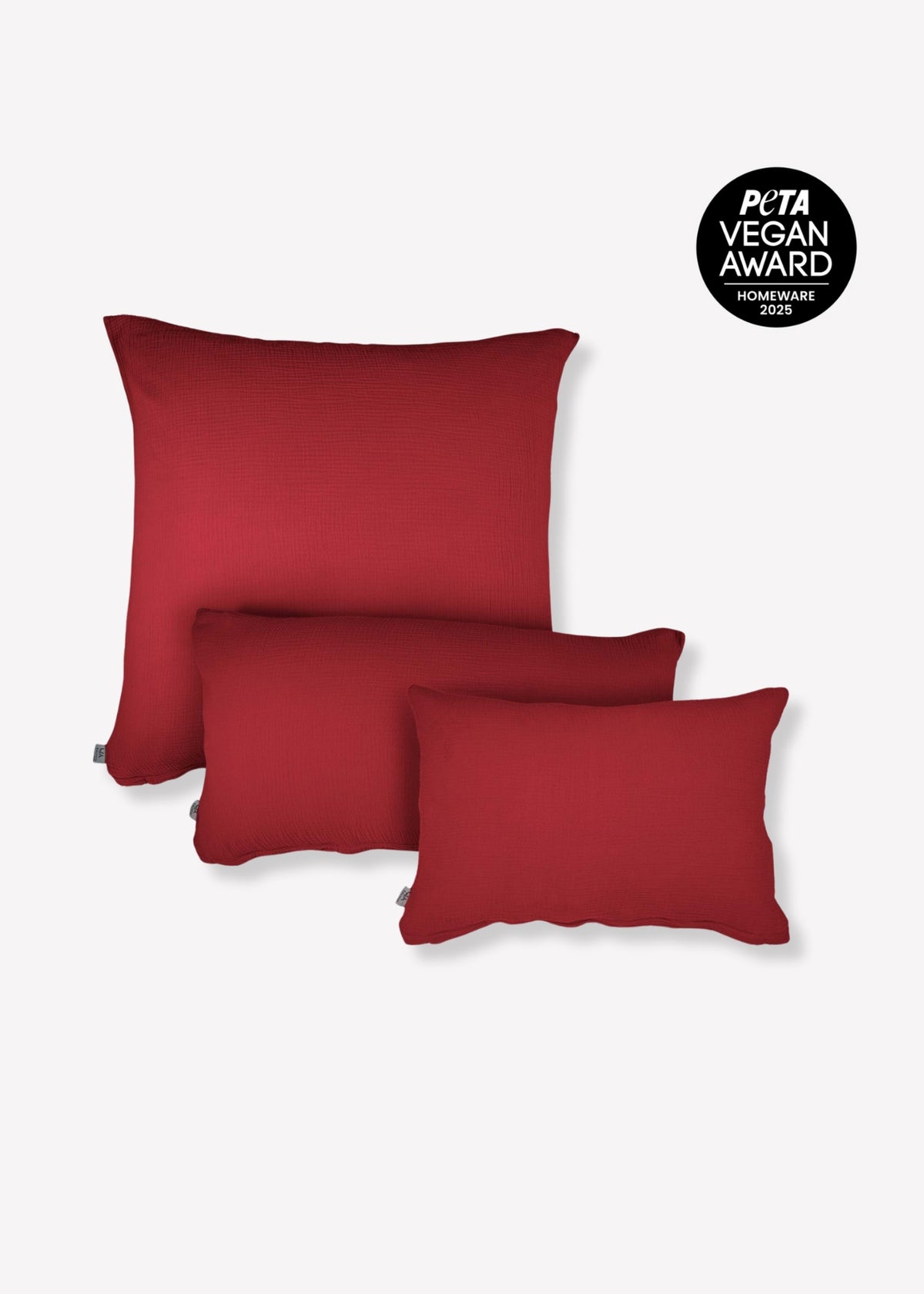 Musselin-Kissenbezug ELIANE cranberry