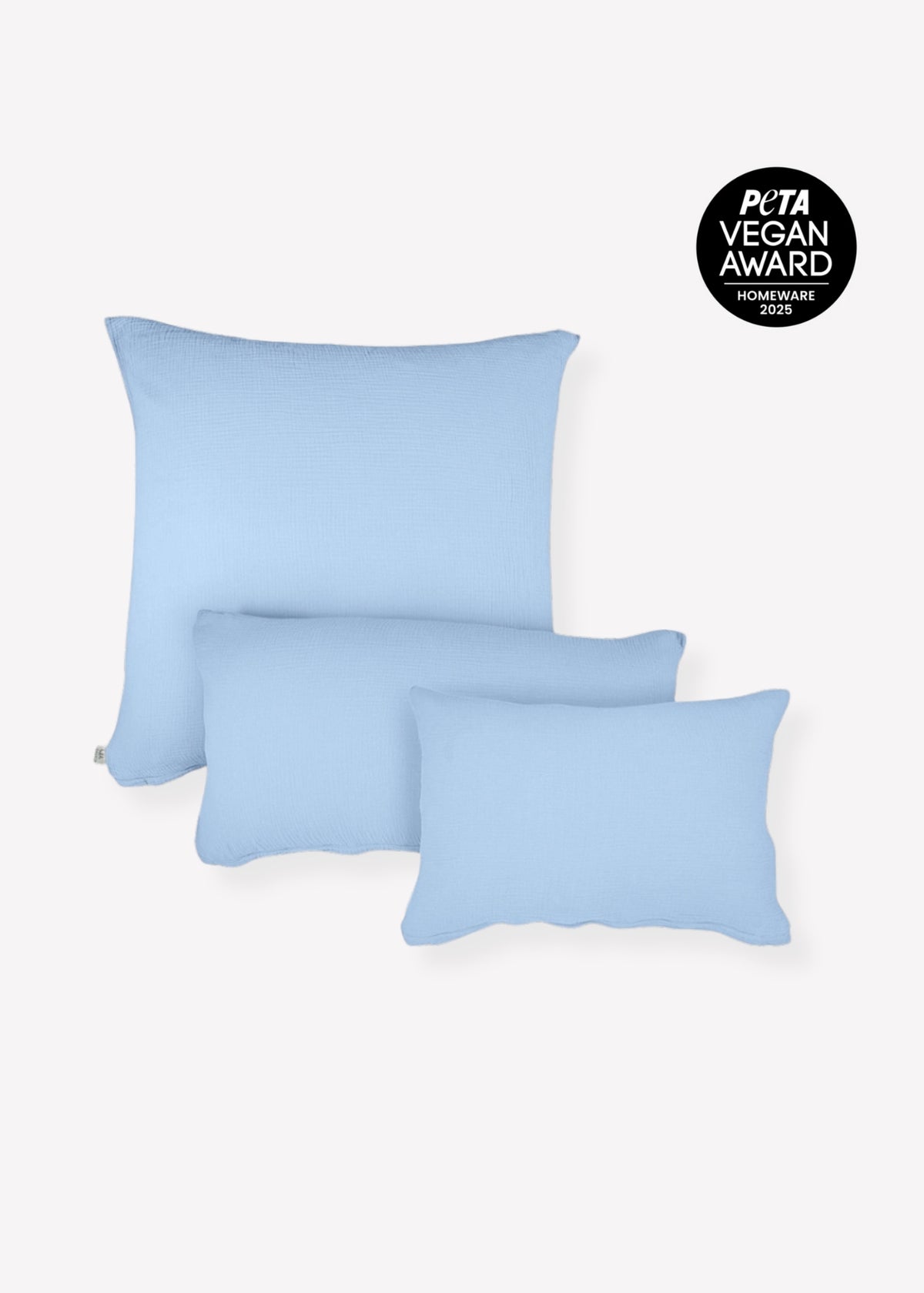 Musselin-Kissenbezug ELIANE hellblau