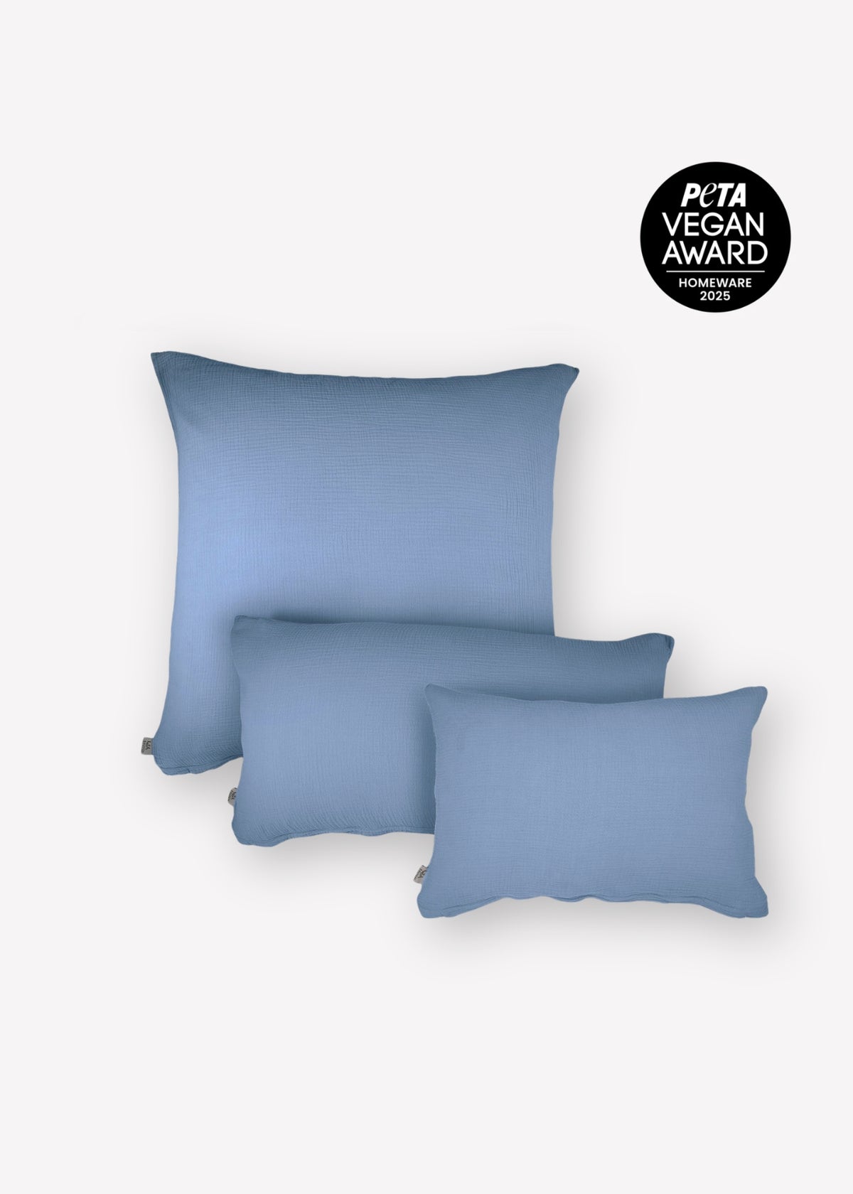 Musselin-Kissenbezug ELIANE dusty blue