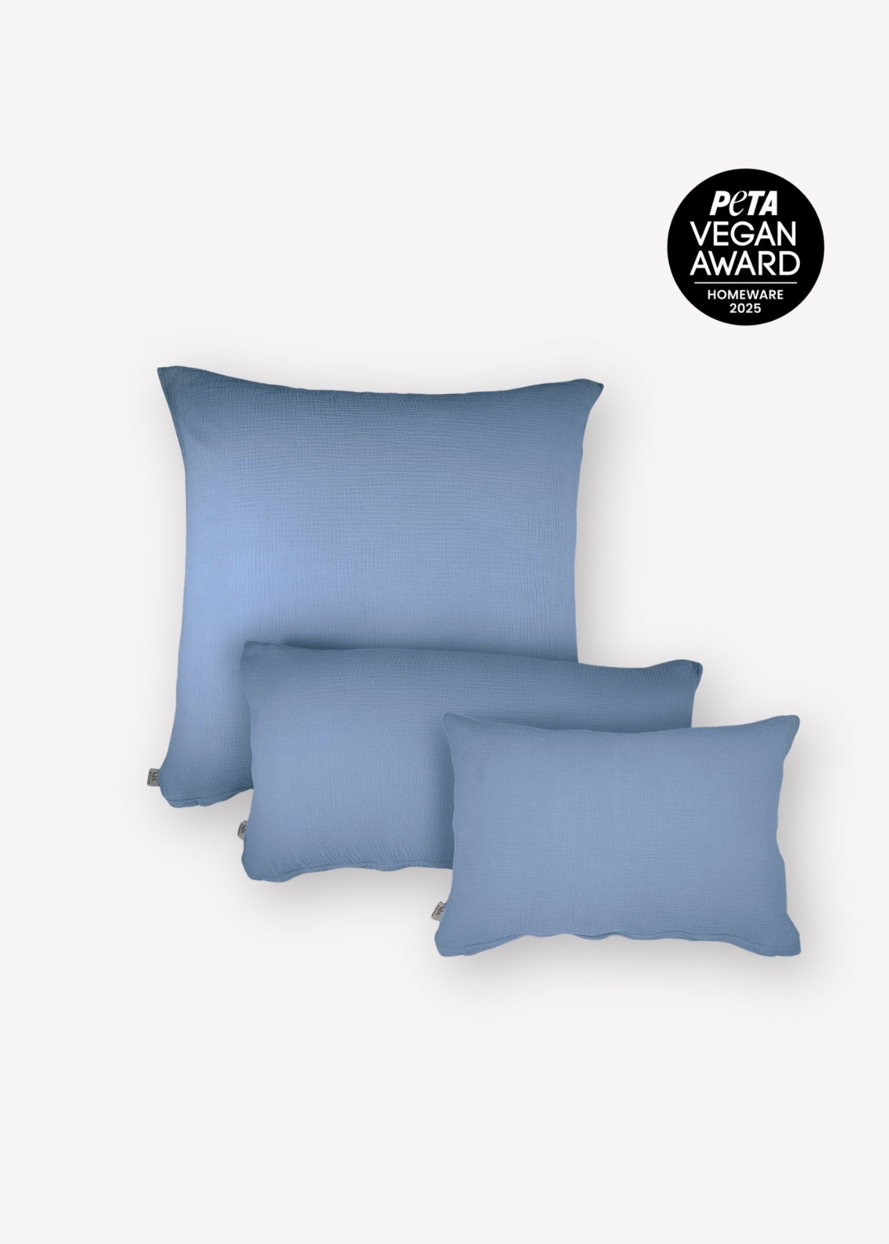 Musselin-Kissenbezug ELIANE dusty blue
