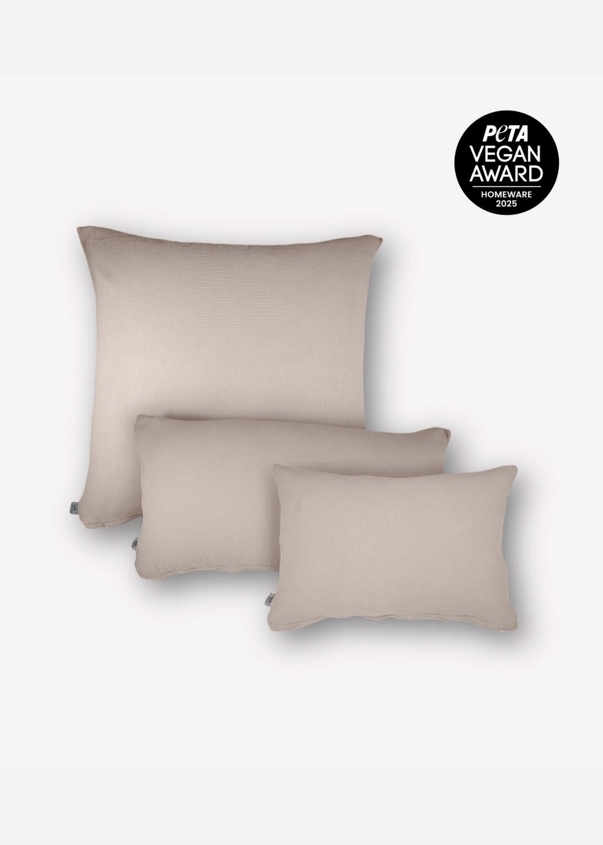 Musselin-Kissenbezug ELIANE stein