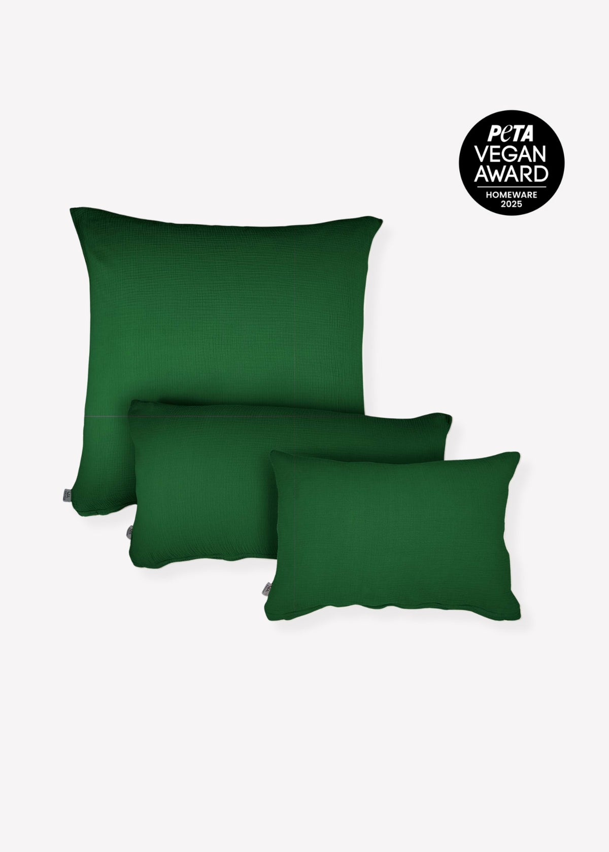 Musselin-Kissenbezug ELIANE tannengrün