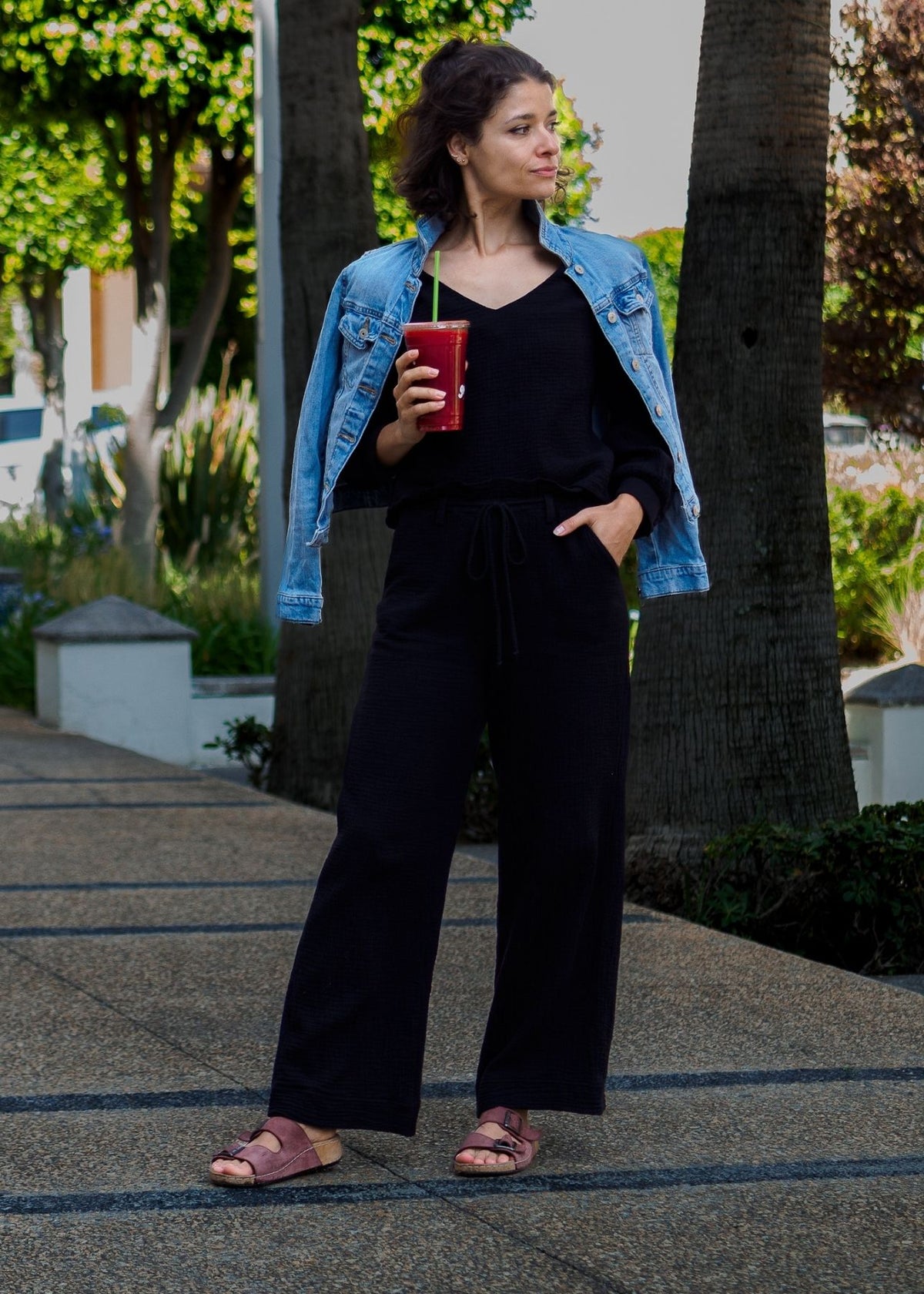 Musselin-Hose LEA schwarz