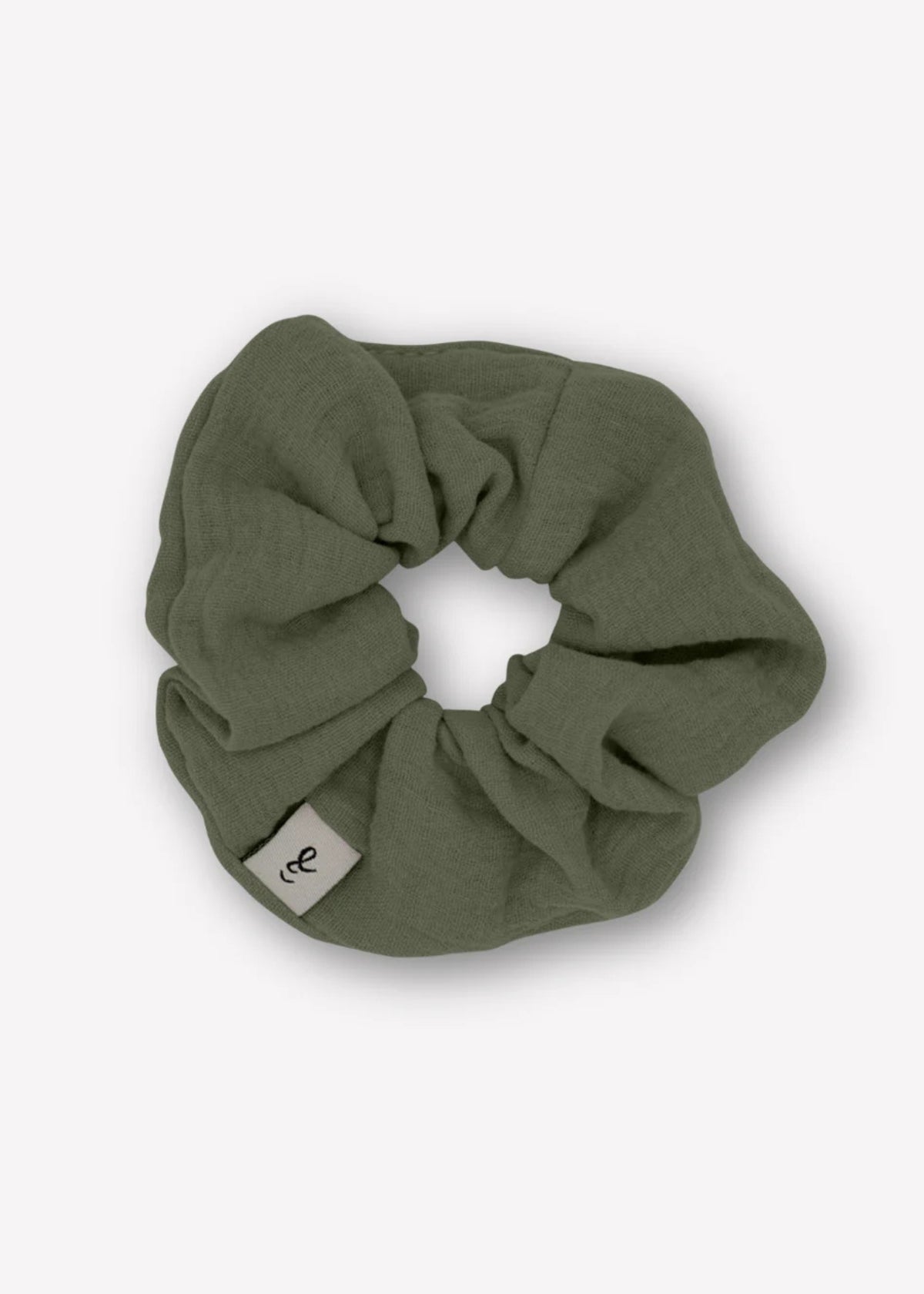 Mousseline-Scrunchie MINA olive green