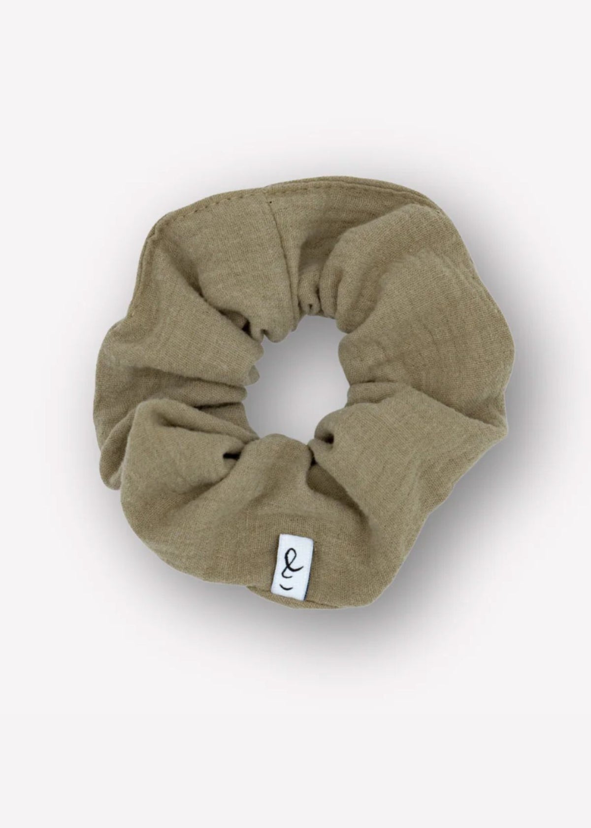 Musselin-Scrunchie MINA taupe