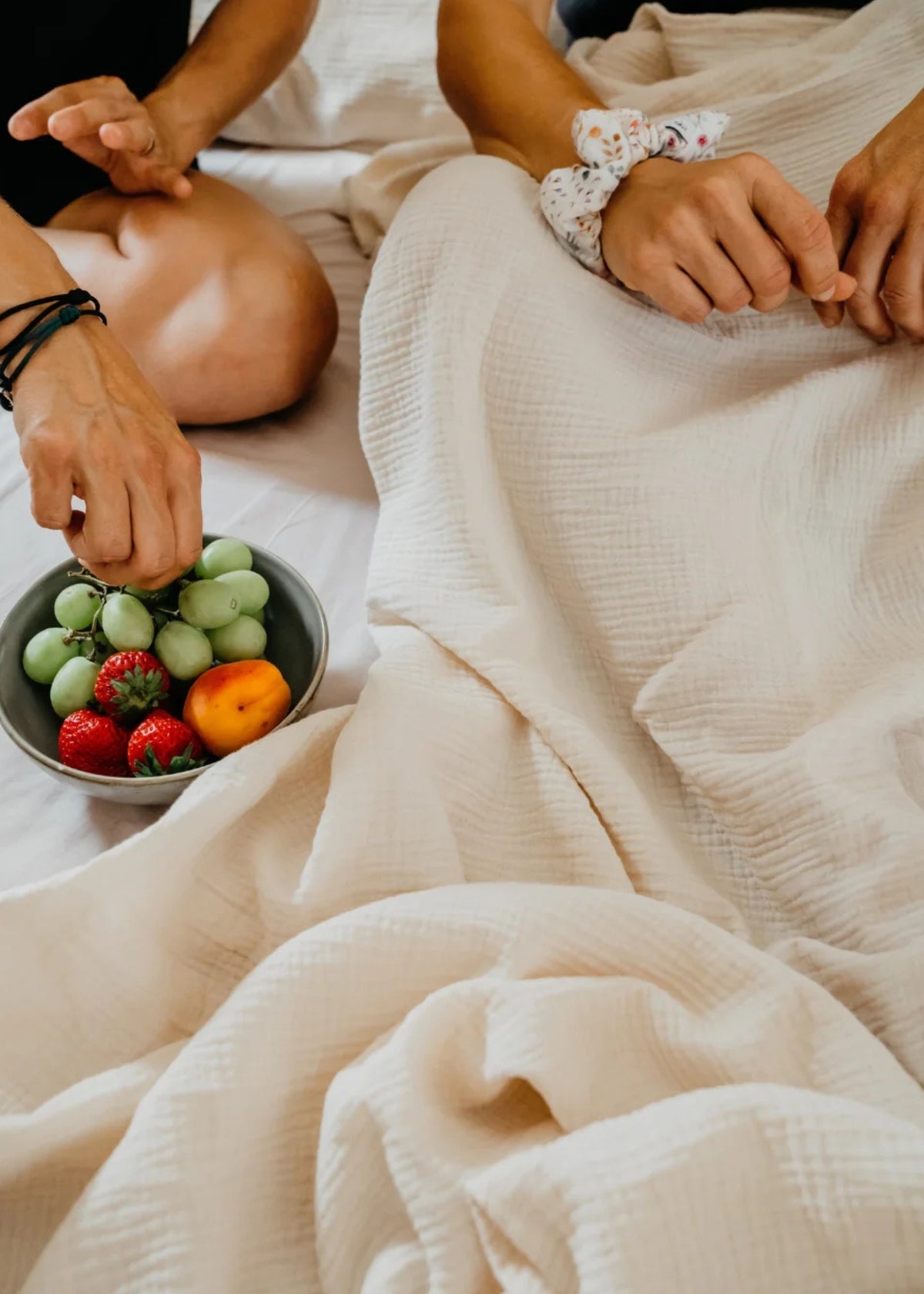 Musselin-Decke JOSEPHIN beige