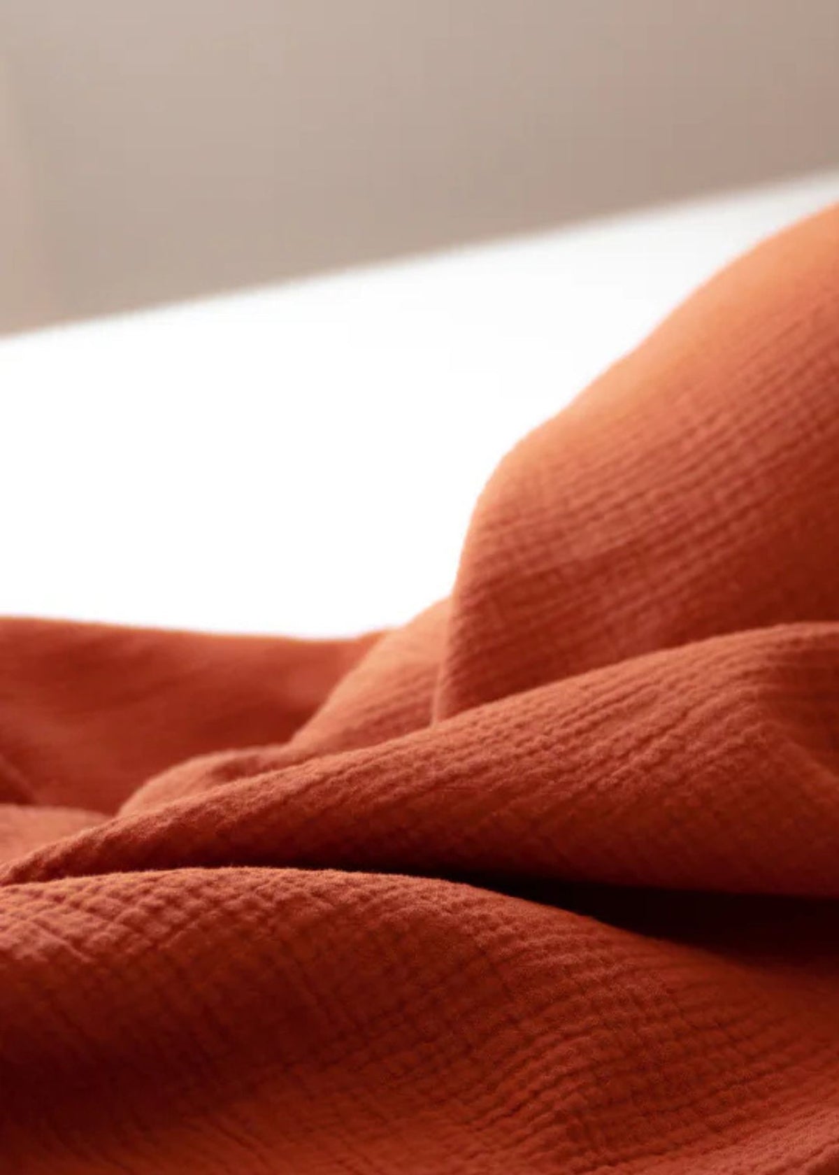 JOSEPHIN coperta di mussola rosso rame