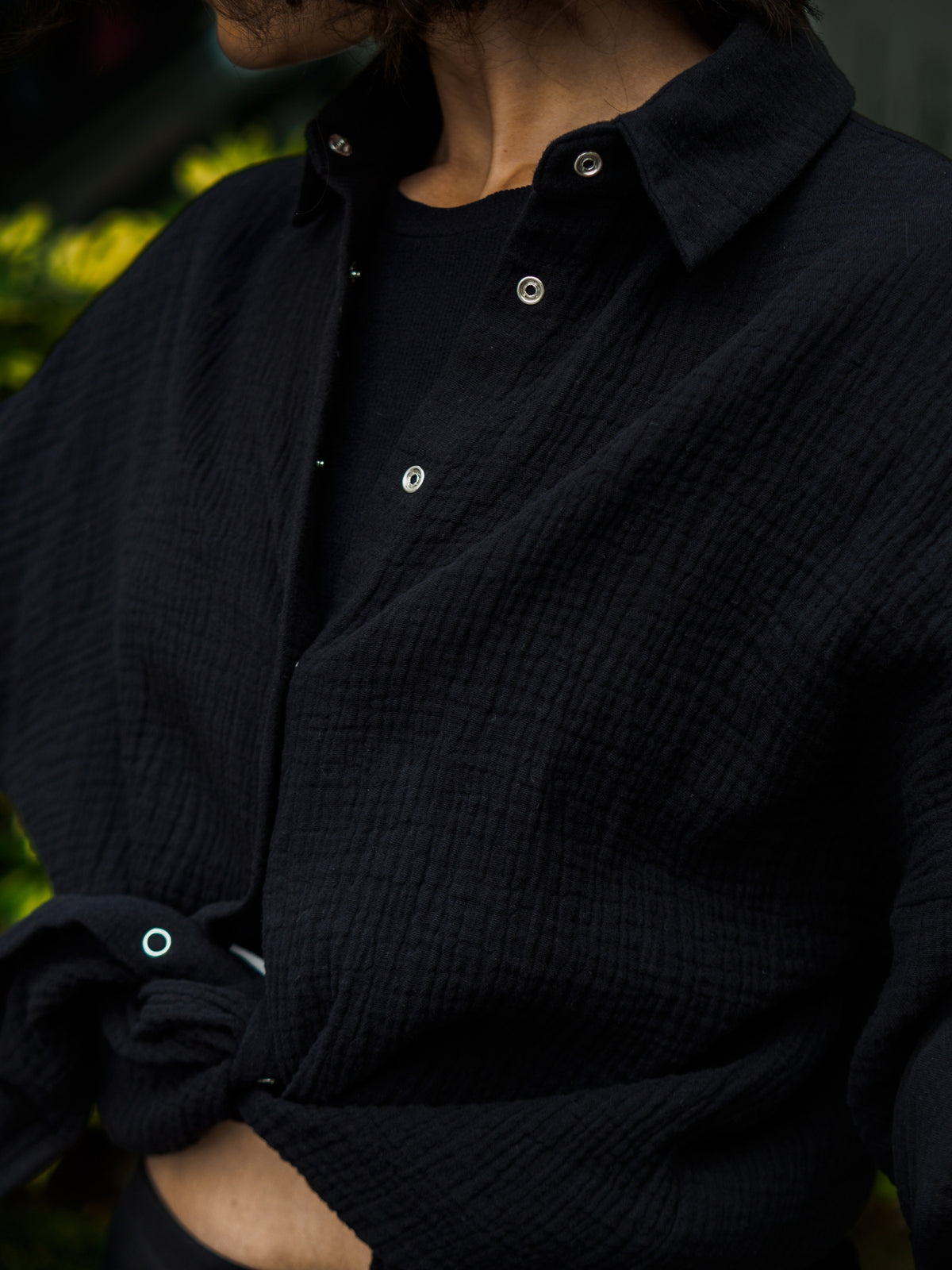 Musselin-Bluse MAJA schwarz