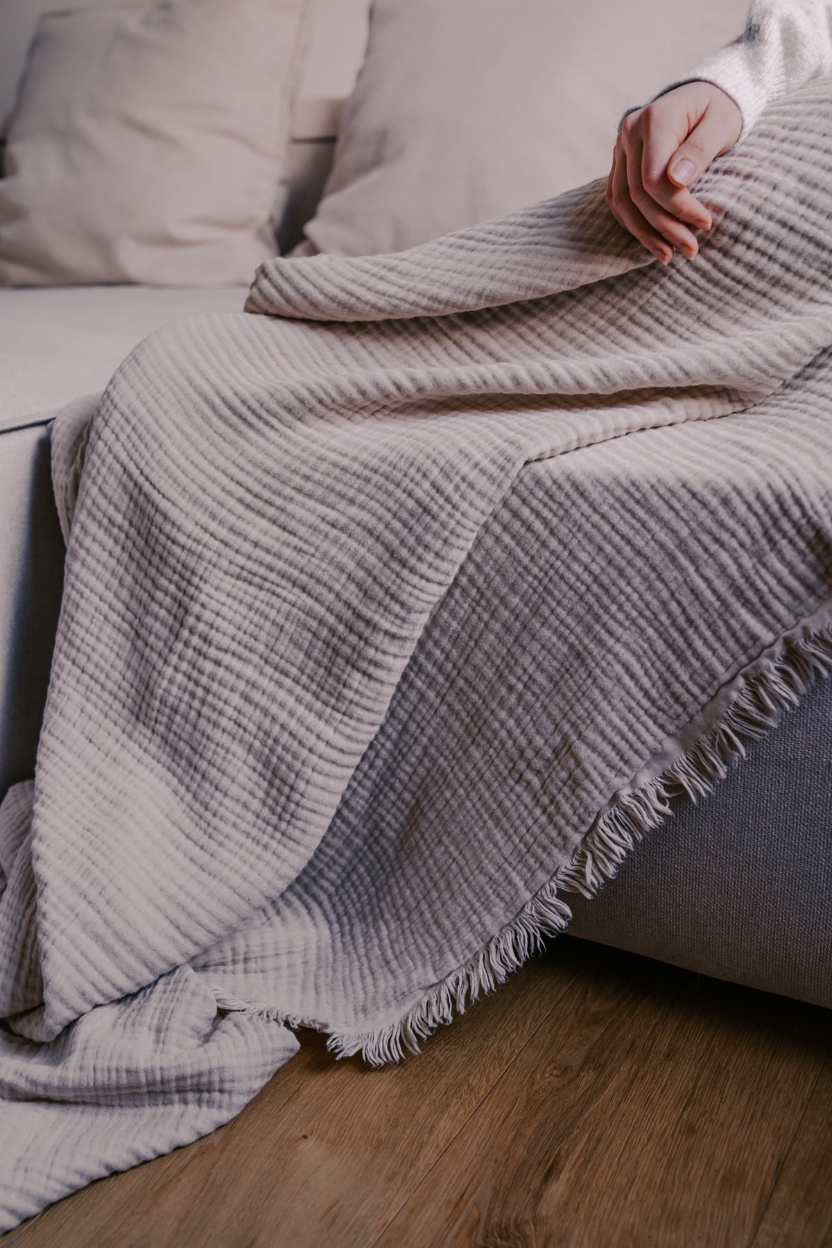 Musselin-Decke DANIELA beige