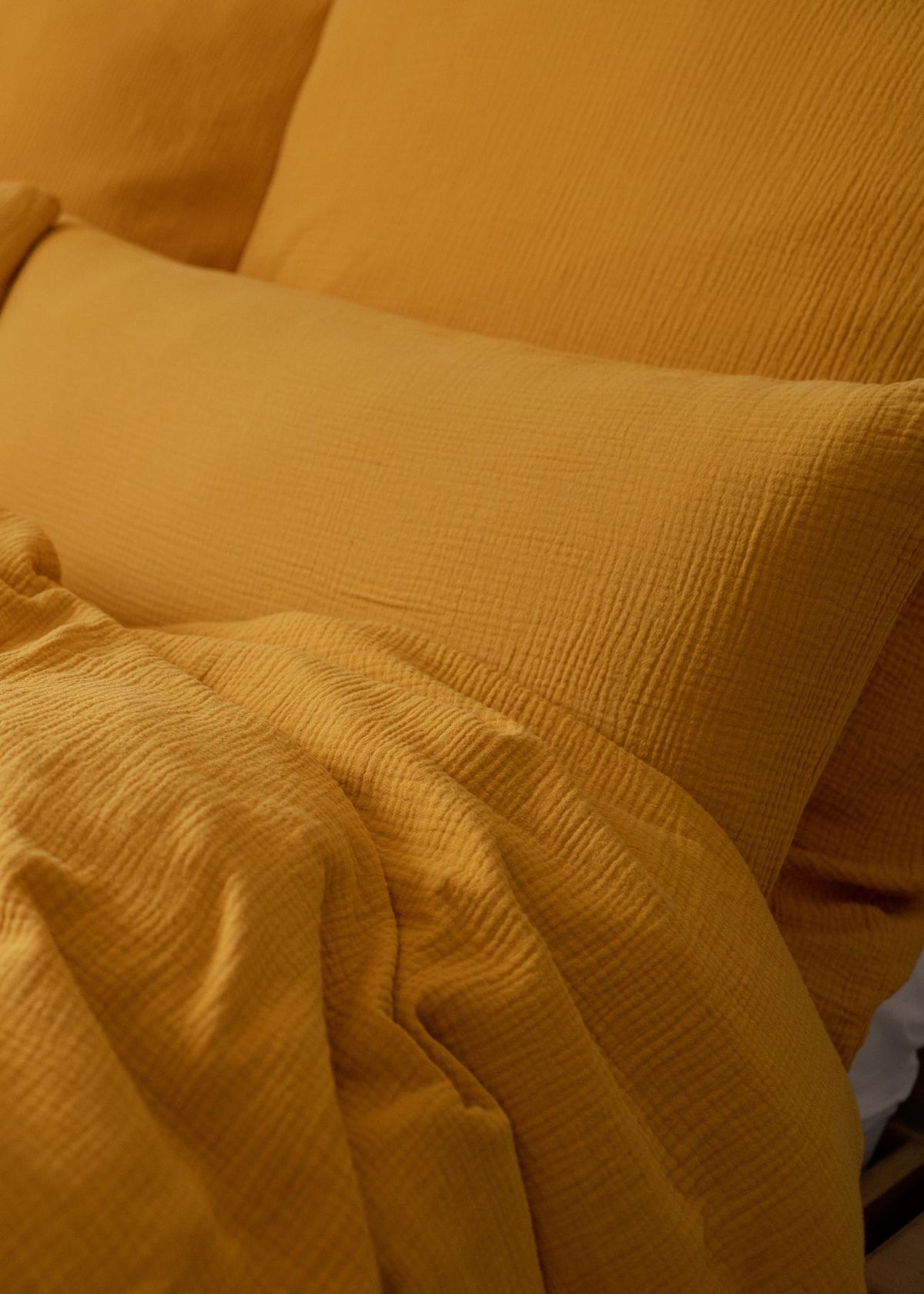 Musselin-Duvetbezug ELIANE sunflower