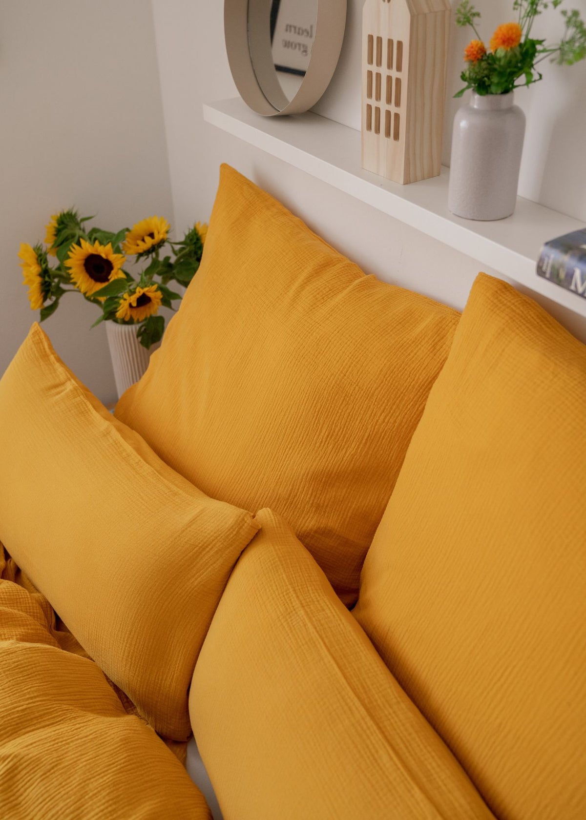 Musselin-Duvetbezug ELIANE sunflower