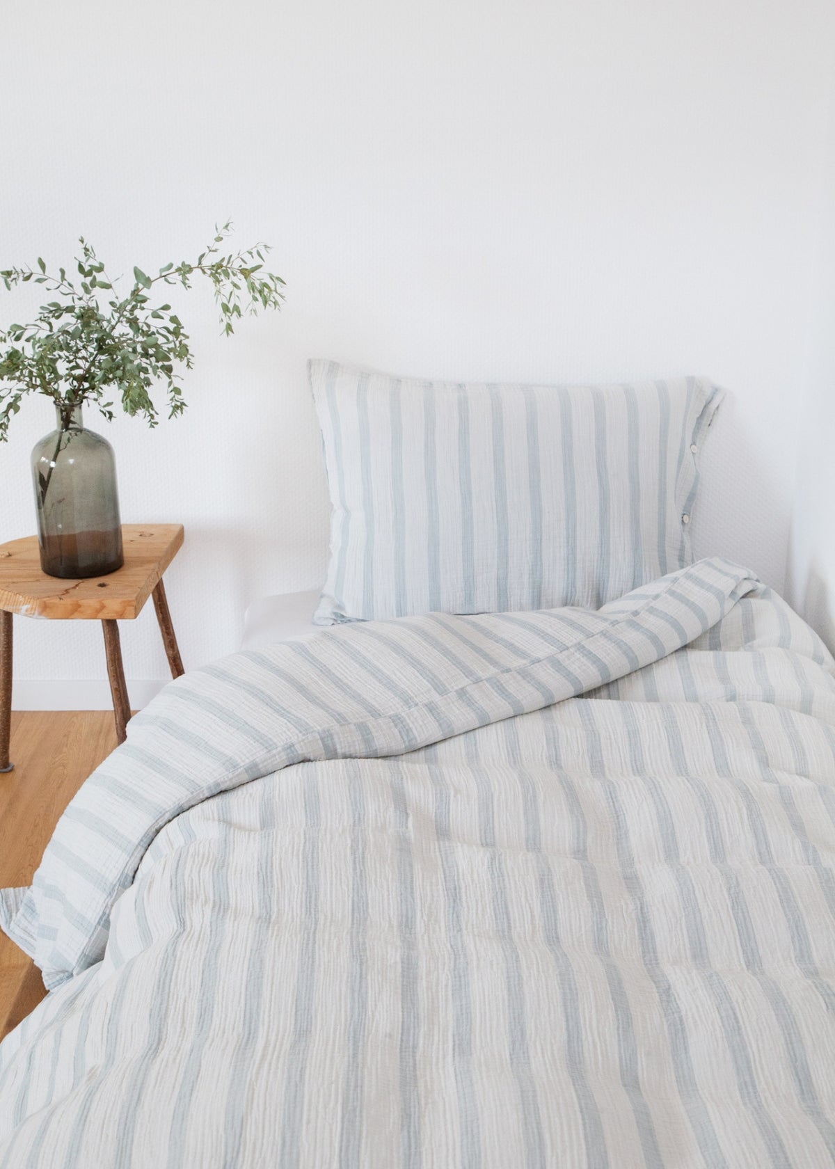 FINA Muslin Pillowcase, Glacier Mint