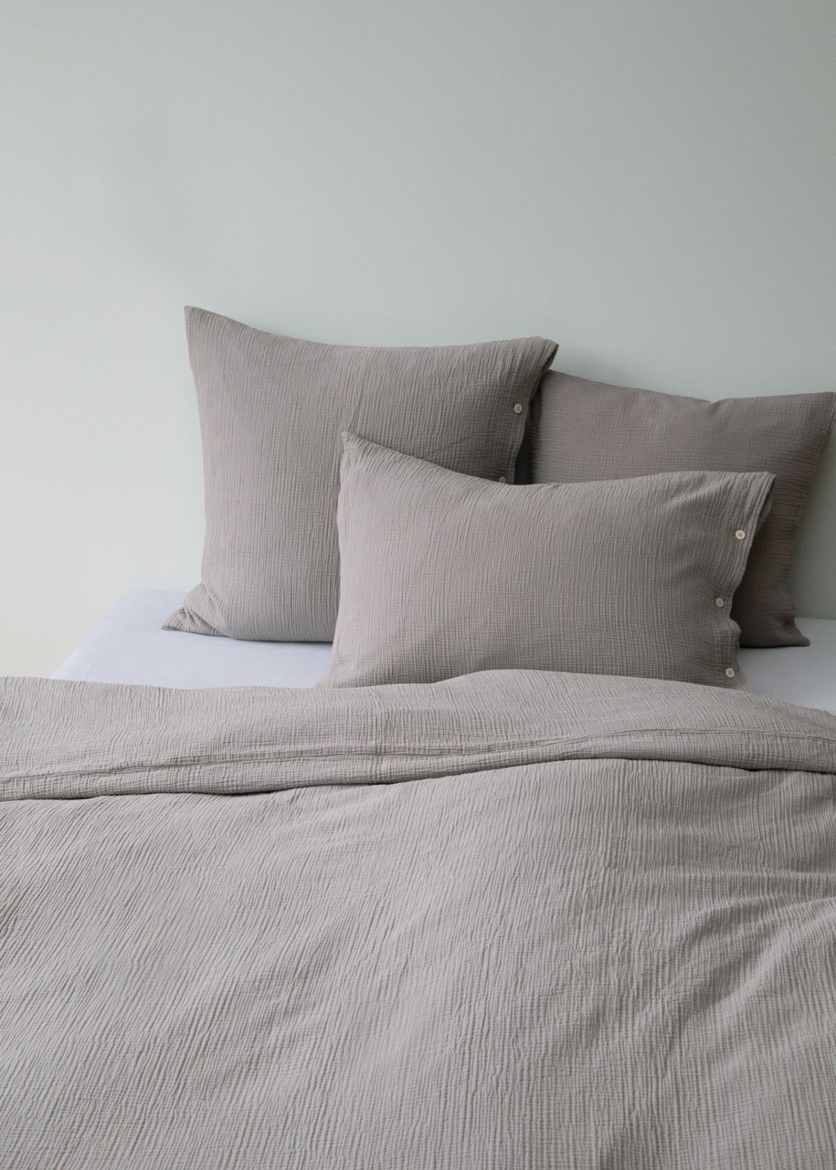 Copripiumino in mussola JULA color taupe