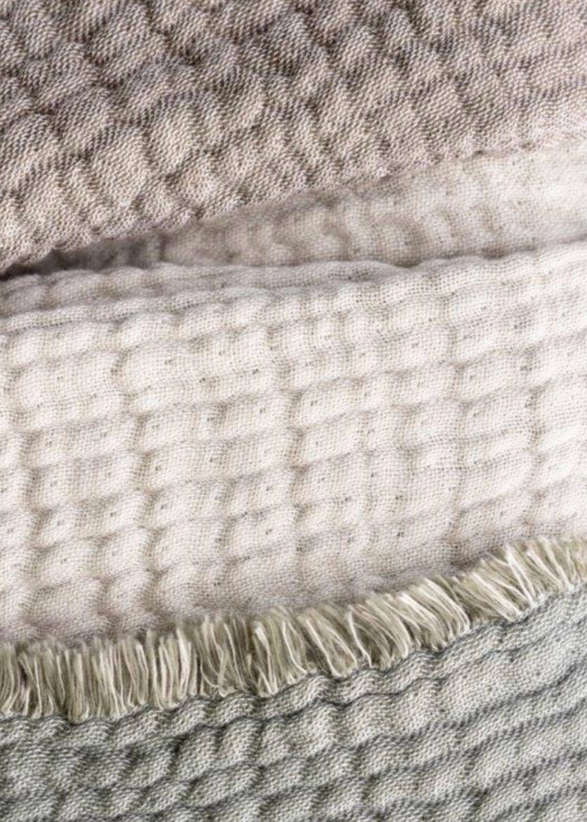 NORA Muslin Blanket, Taupe/Beige