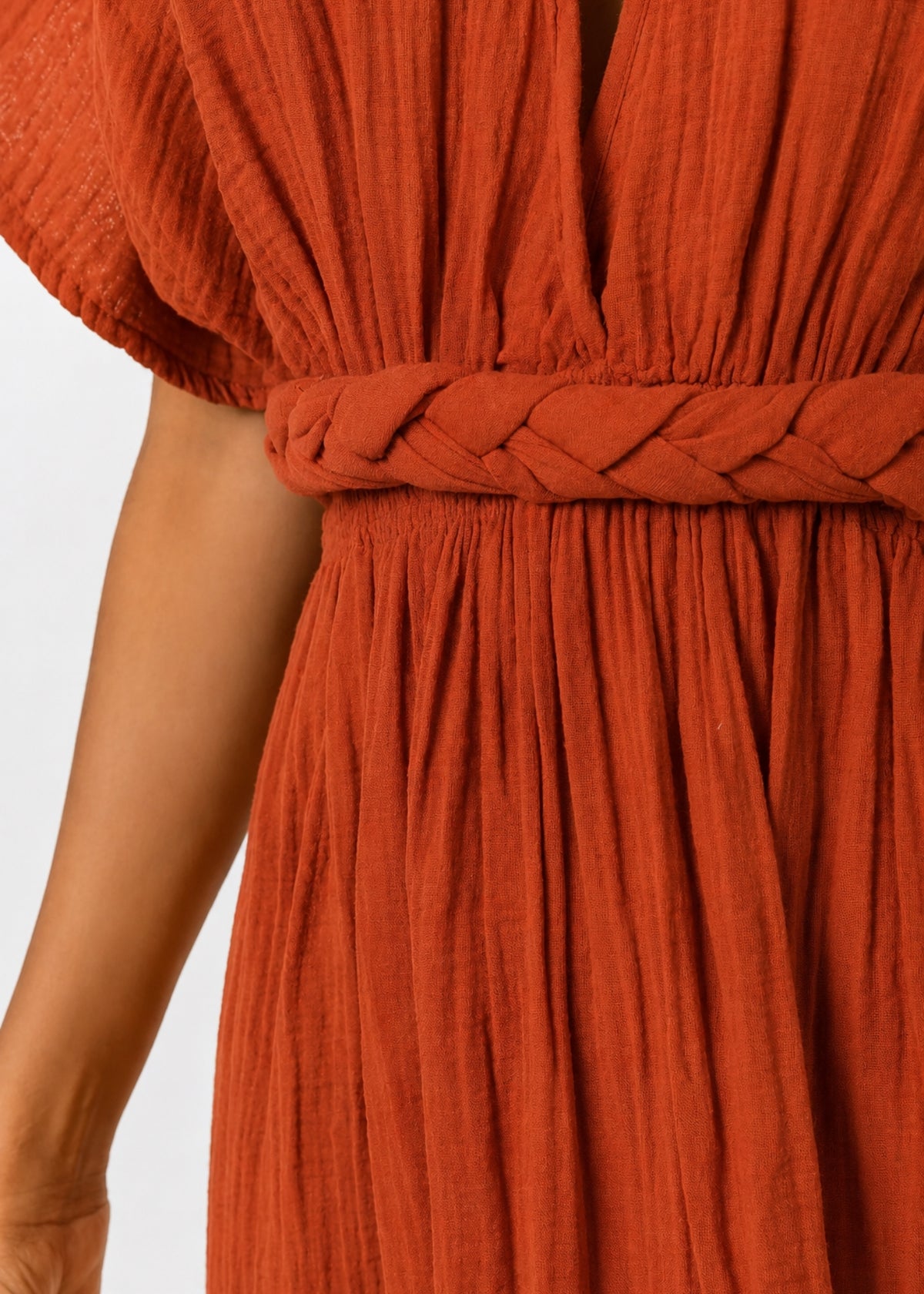 HERA Muslin Dress, Terracotta