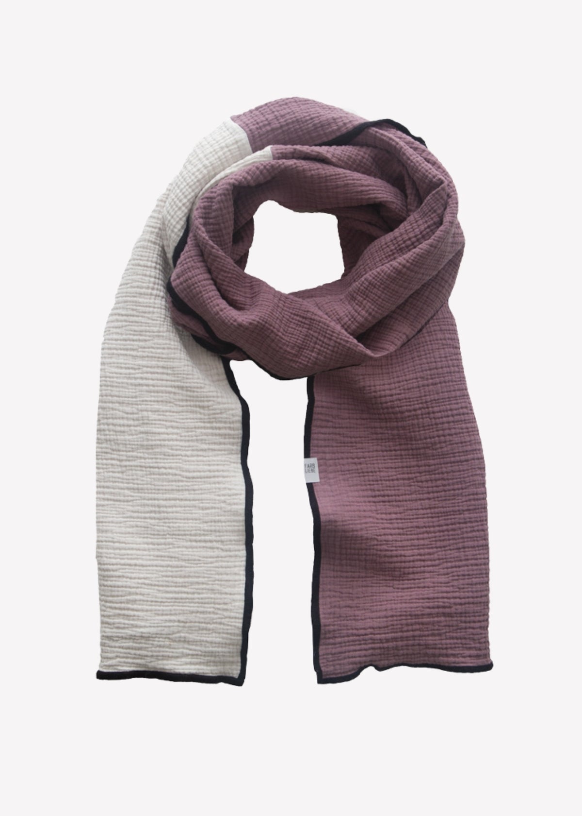 Sciarpa in mussola ANOUK color melanzana/beige