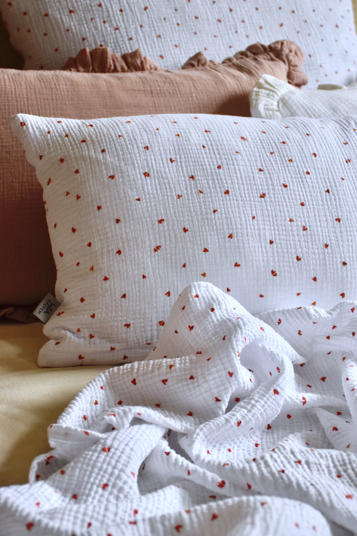 Musselin-Kissenbezug ELIANE little love edition