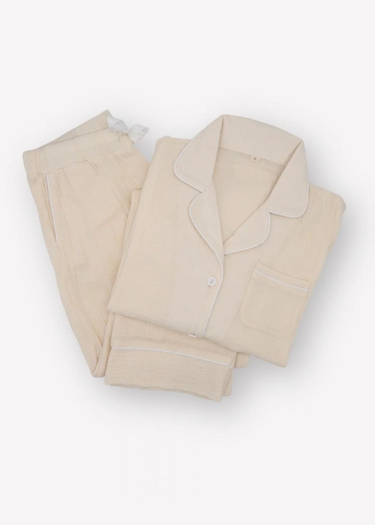 LUCA Beige Muslin Pajamas