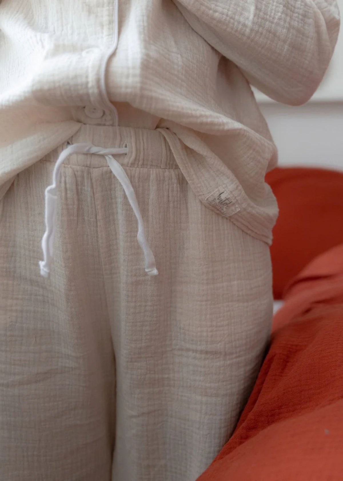 LUCA Beige Muslin Pajamas