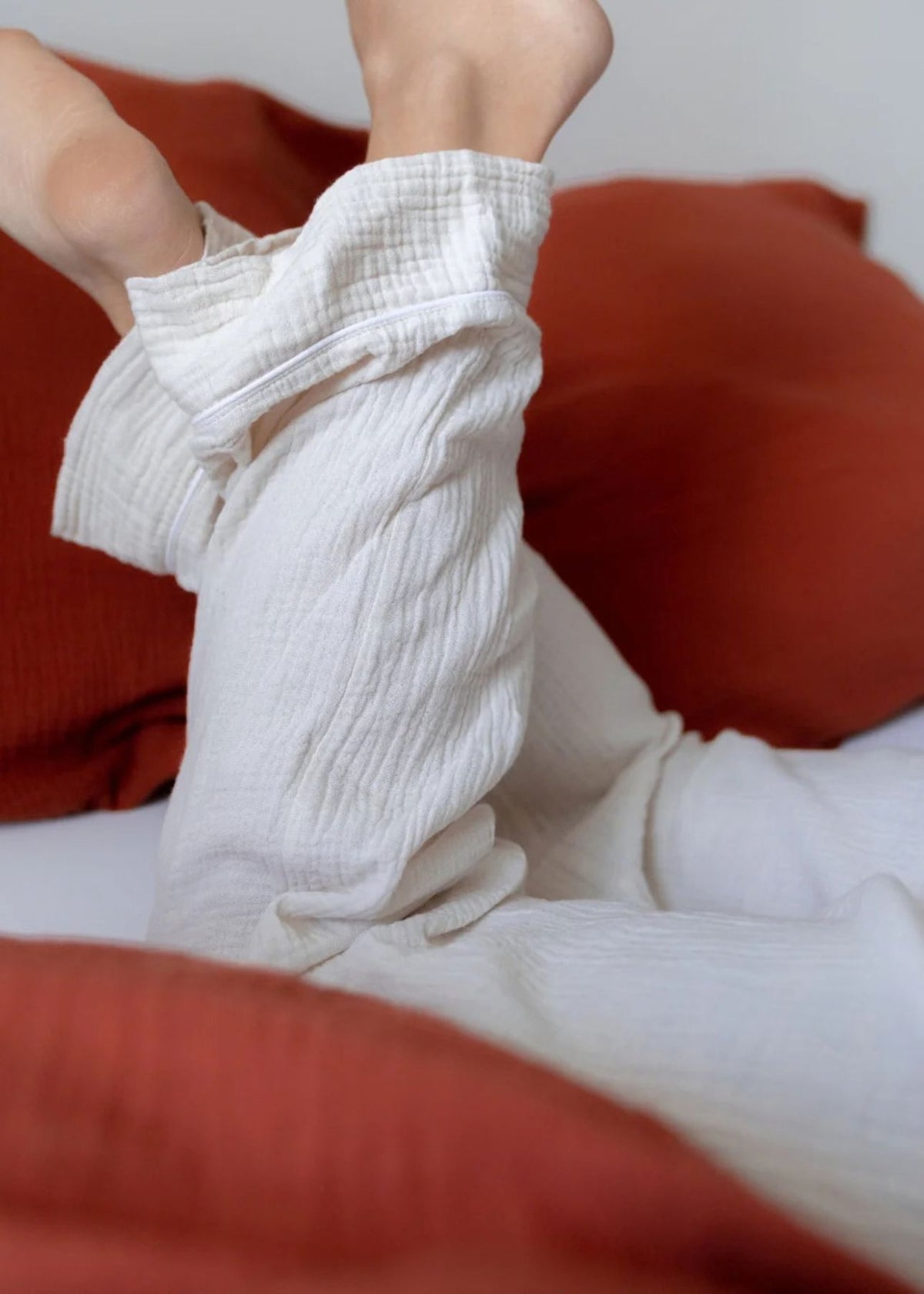 LUCA Beige Muslin Pajamas