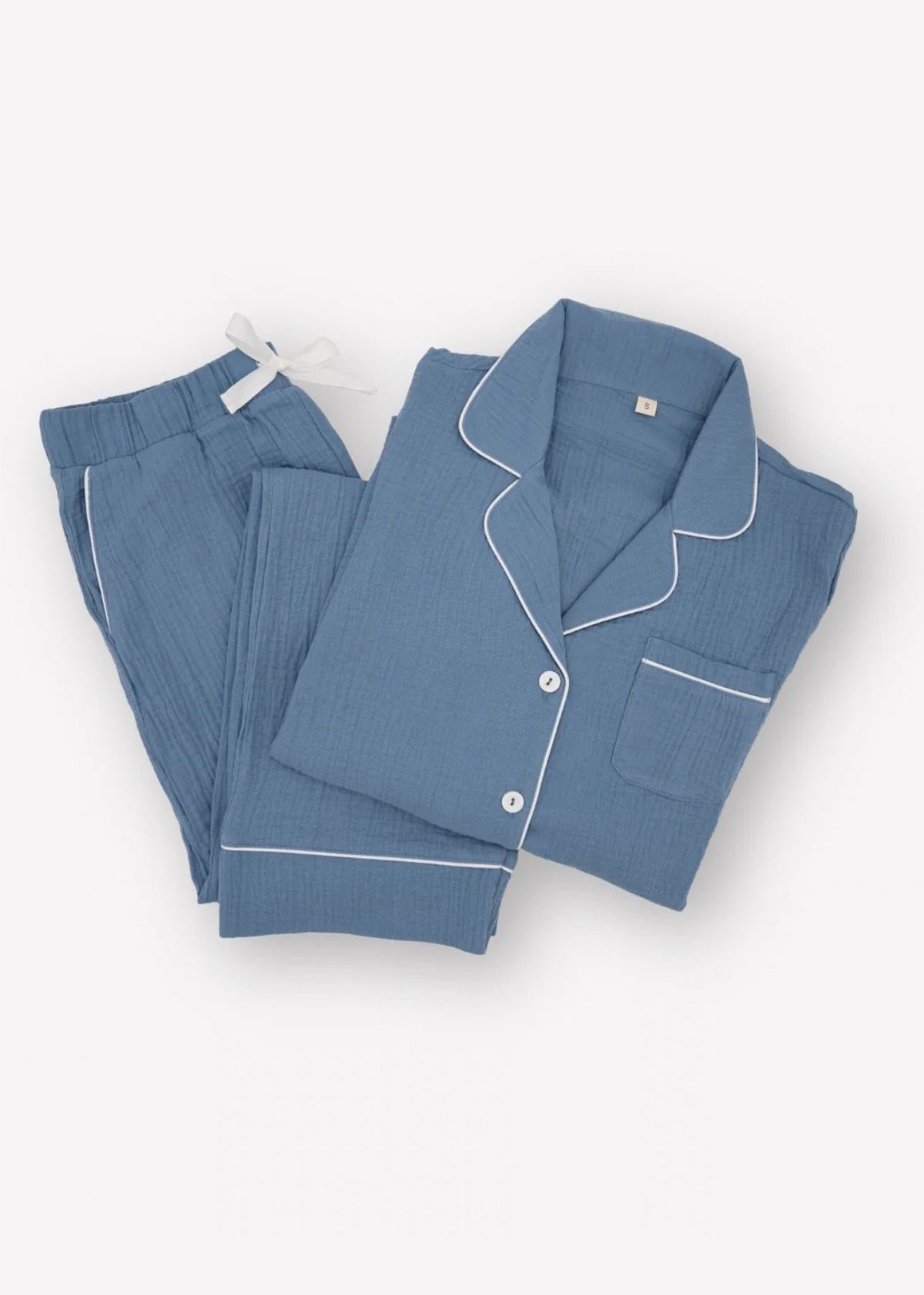 LUCA Muslin Pajamas, Dusty Blue
