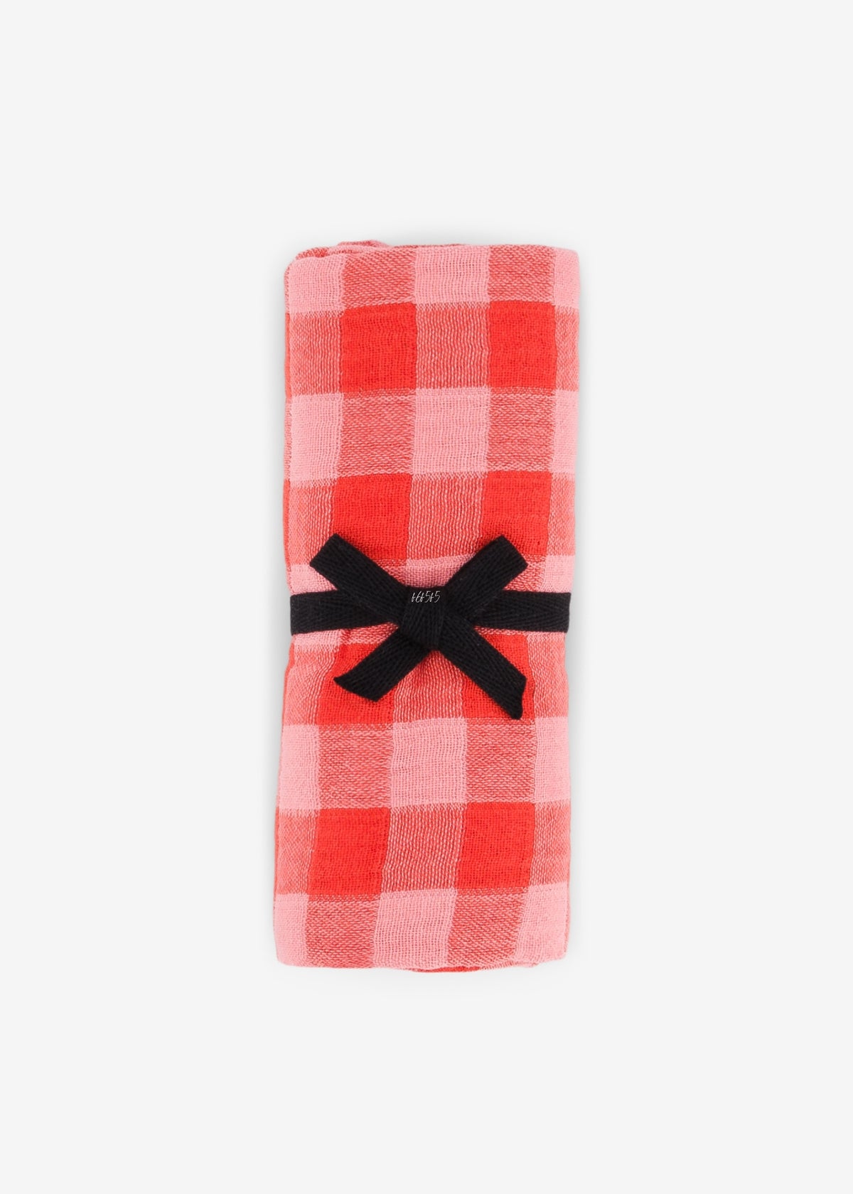 écharpe en mousseline BIANCA vichy rose rouge