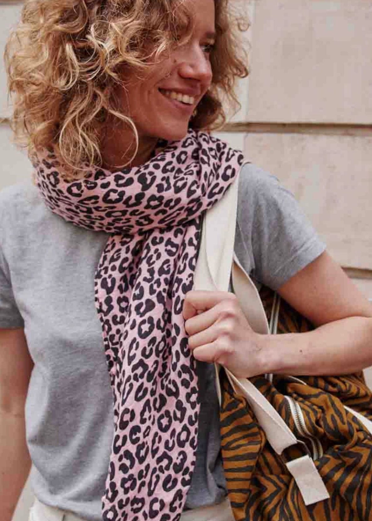 Musselin-Halstuch BIANCA graou strawberry