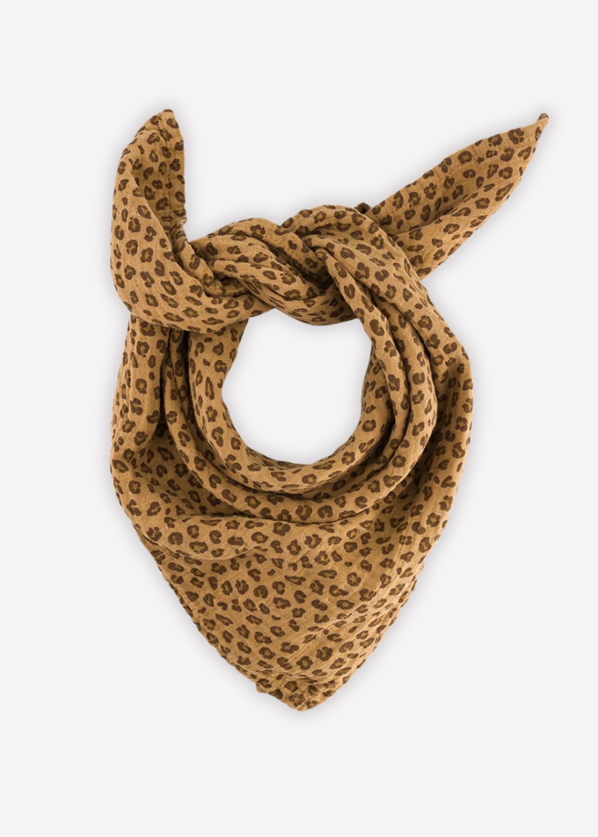 Musselin-Halstuch BIANCA mini leopard café