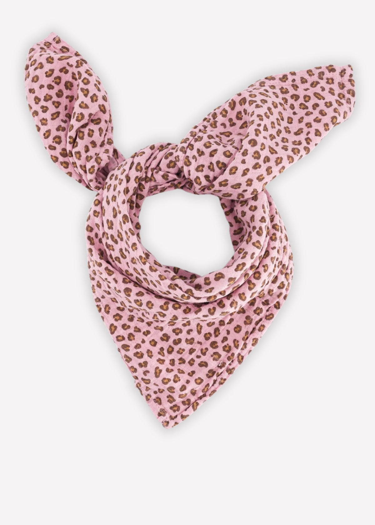 Musselin-Hastuch BIANCA mini leopard candy pink