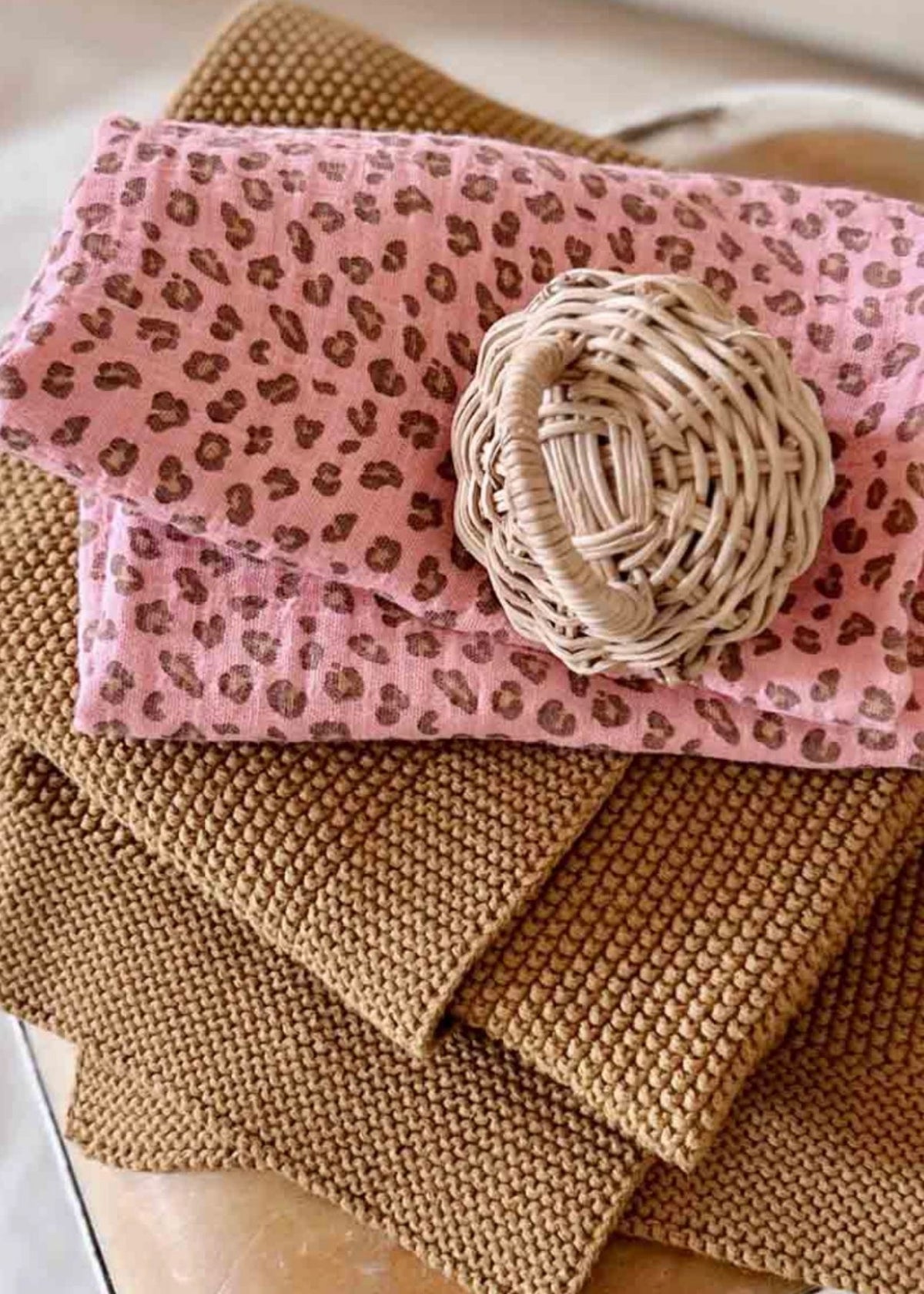 Musselin-Halstuch BIANCA mini leopard geranium