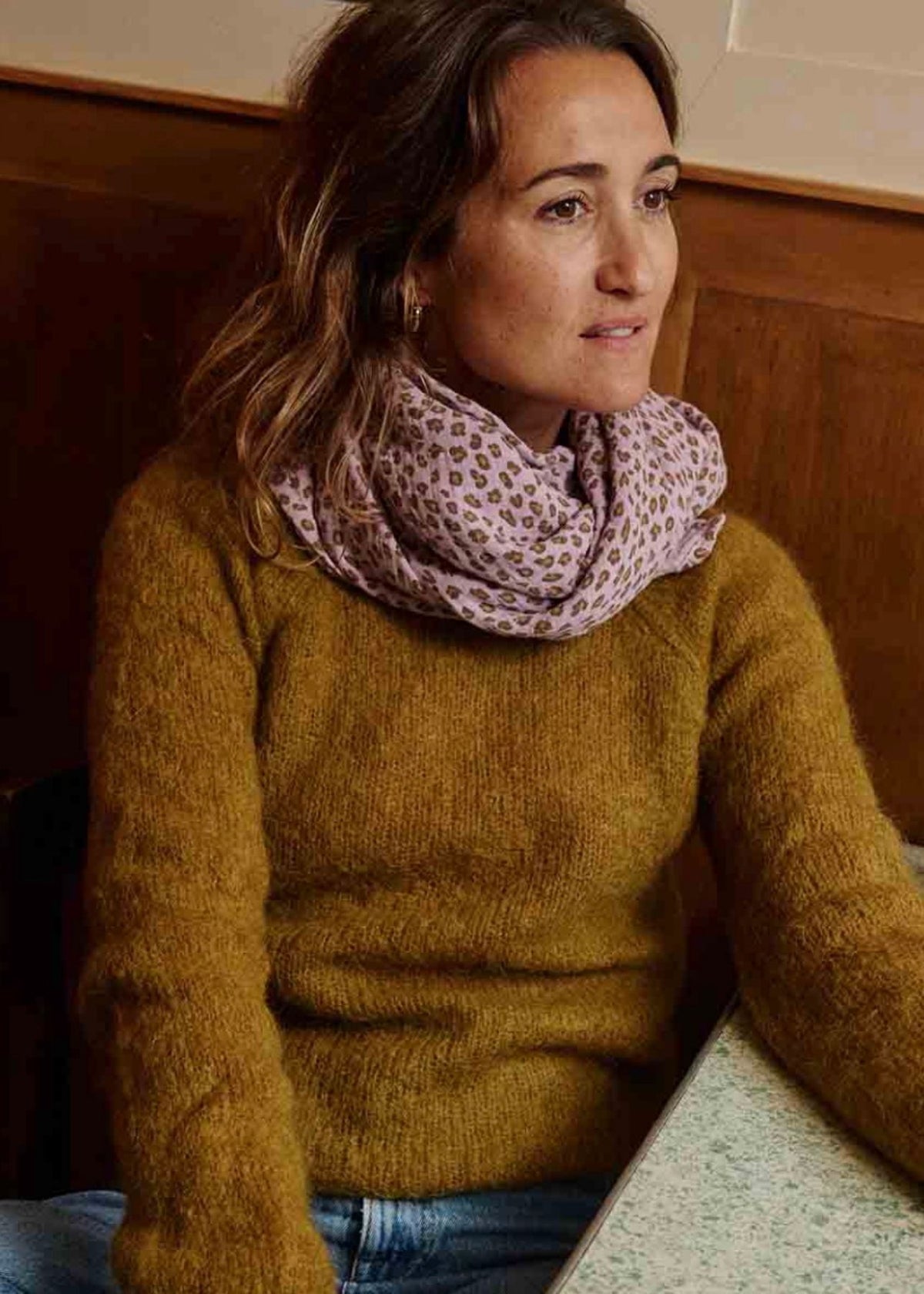 Musselin-Halstuch BIANCA mini leopard mauve