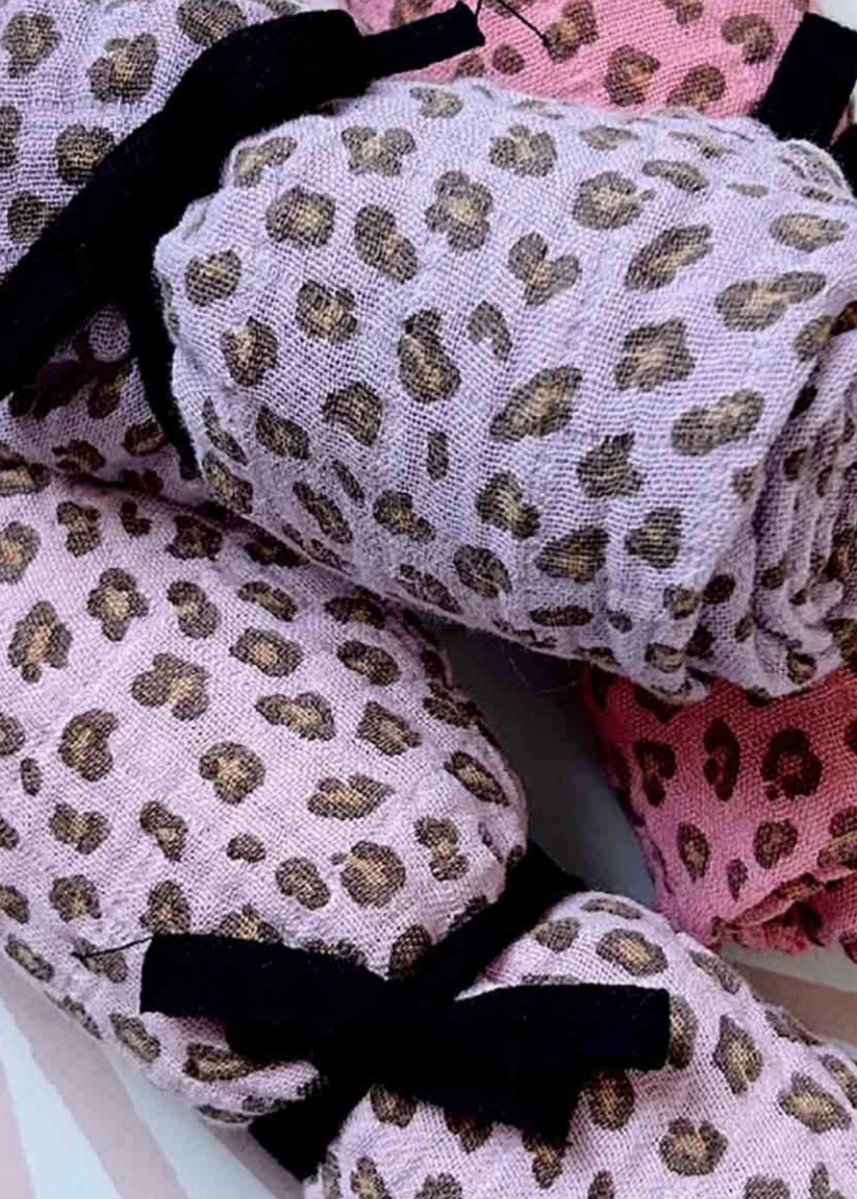 Musselin-Halstuch BIANCA mini leopard mauve