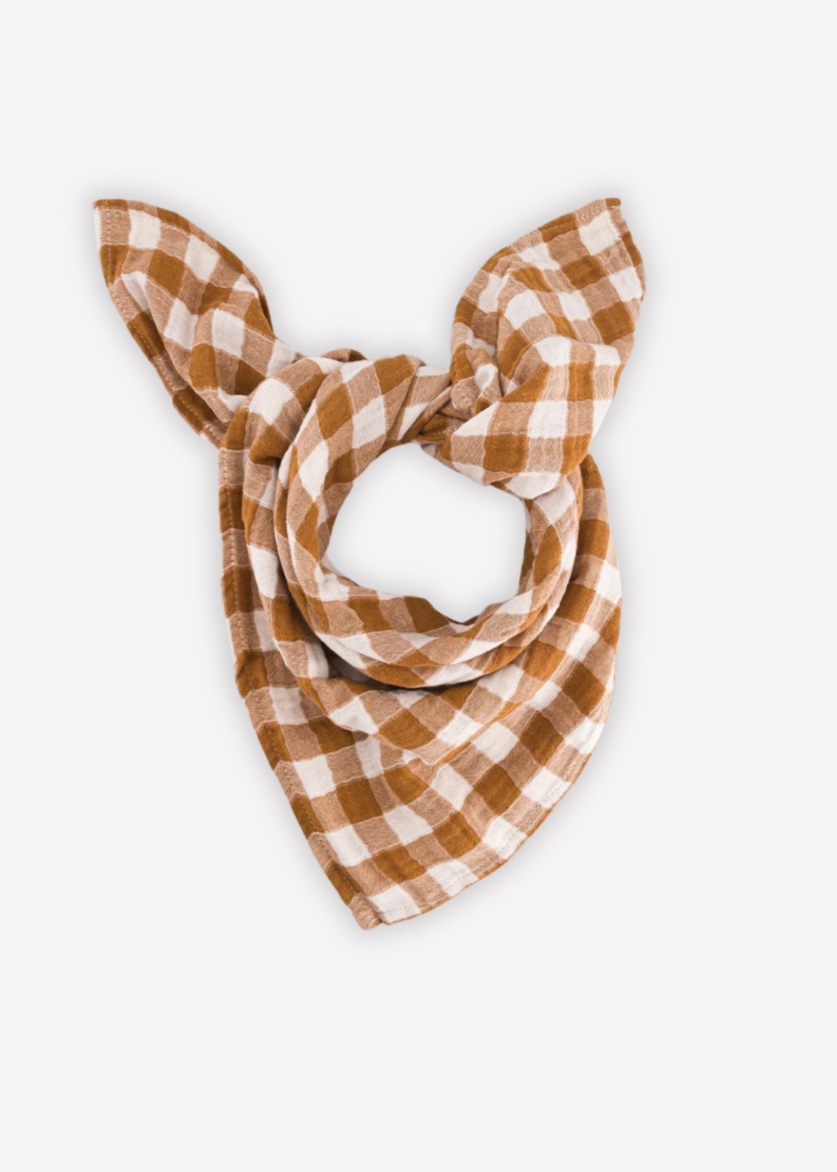 Musselin-Halstuch BIANCA vichy caramel