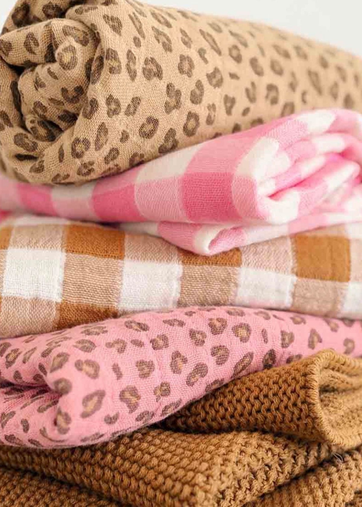 Musselin-Halstuch BIANCA vichy caramel